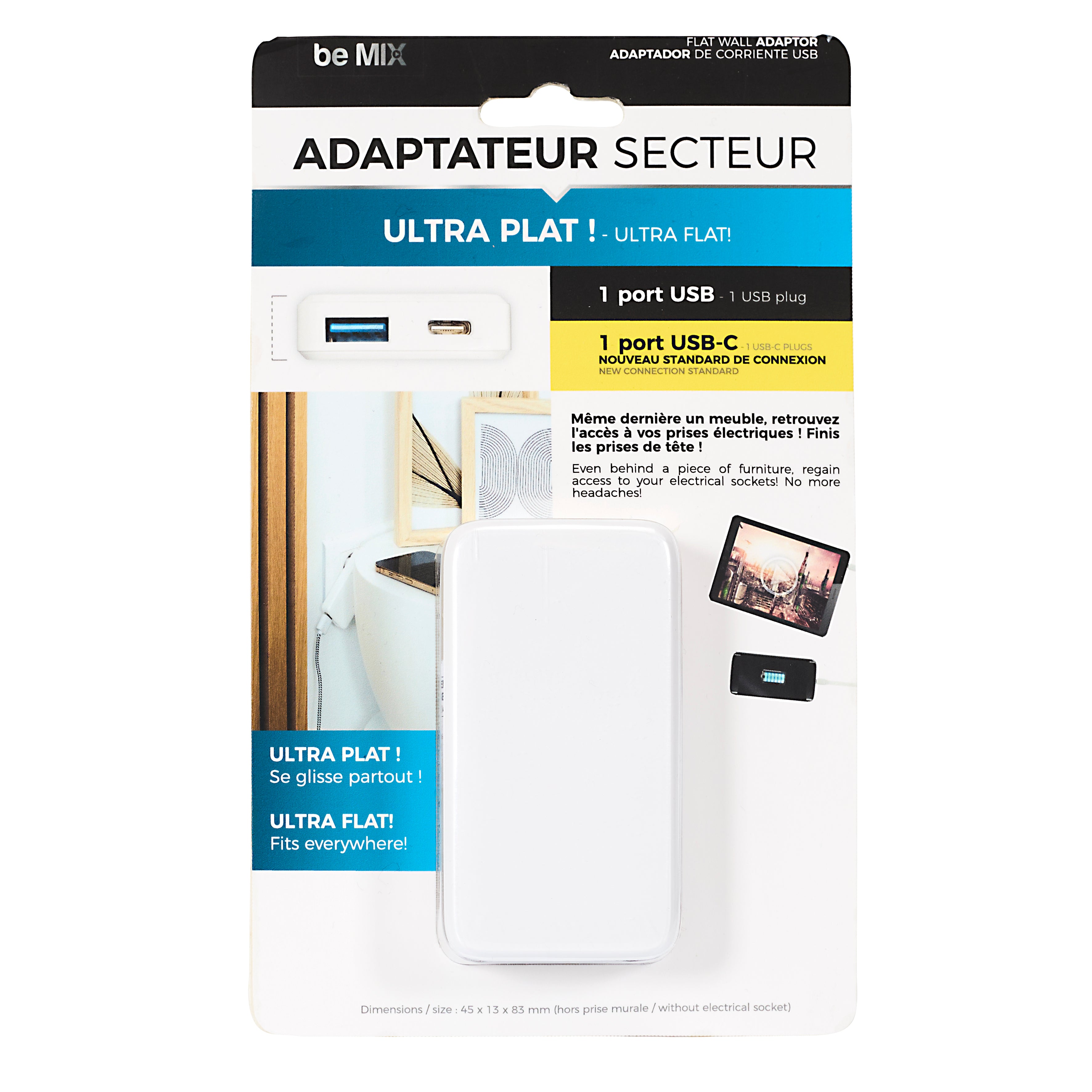 ADAPTATEUR TYPE C PLAT 36W
