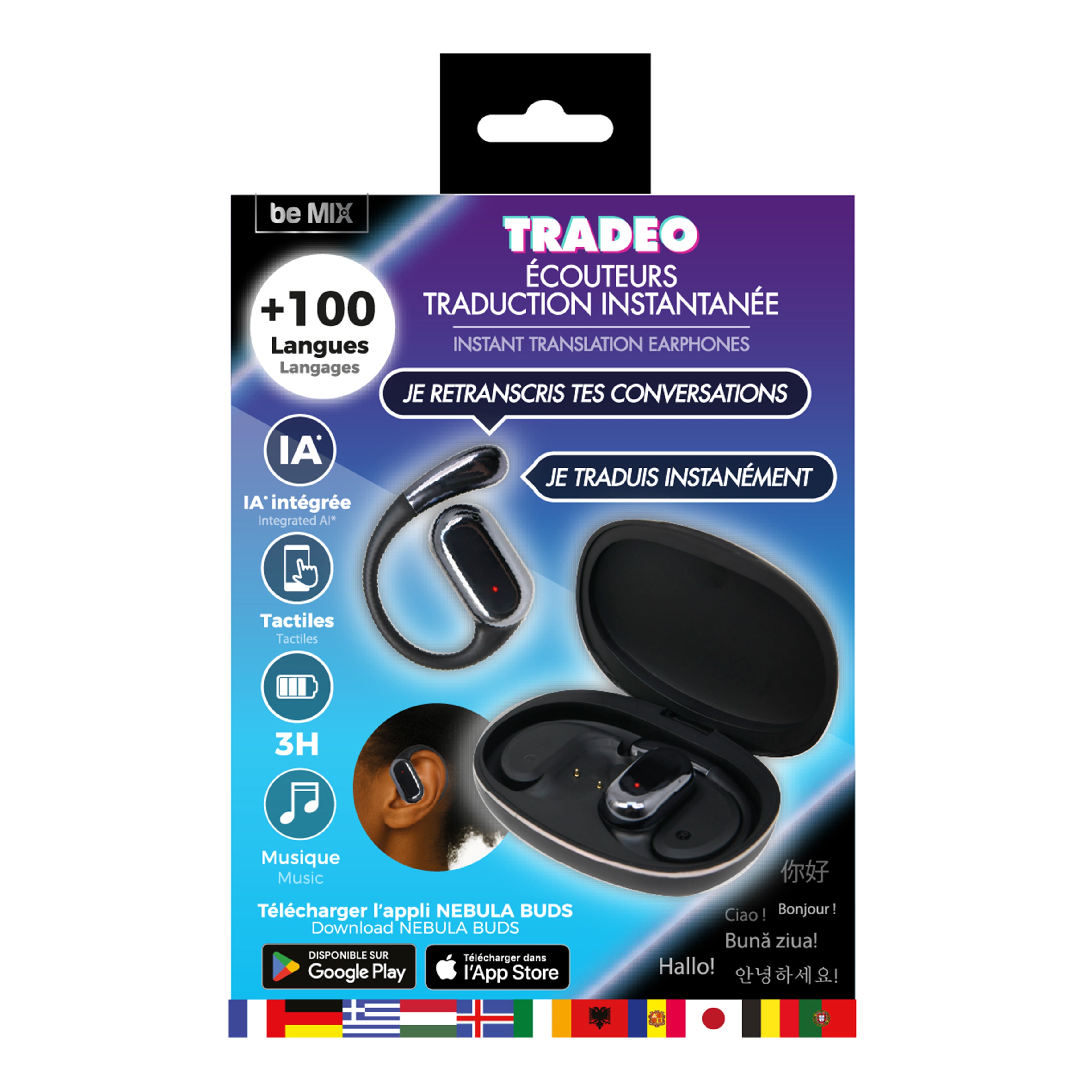ECOUTEURS DE TRADUCTION INSTANTANEE TRADEO