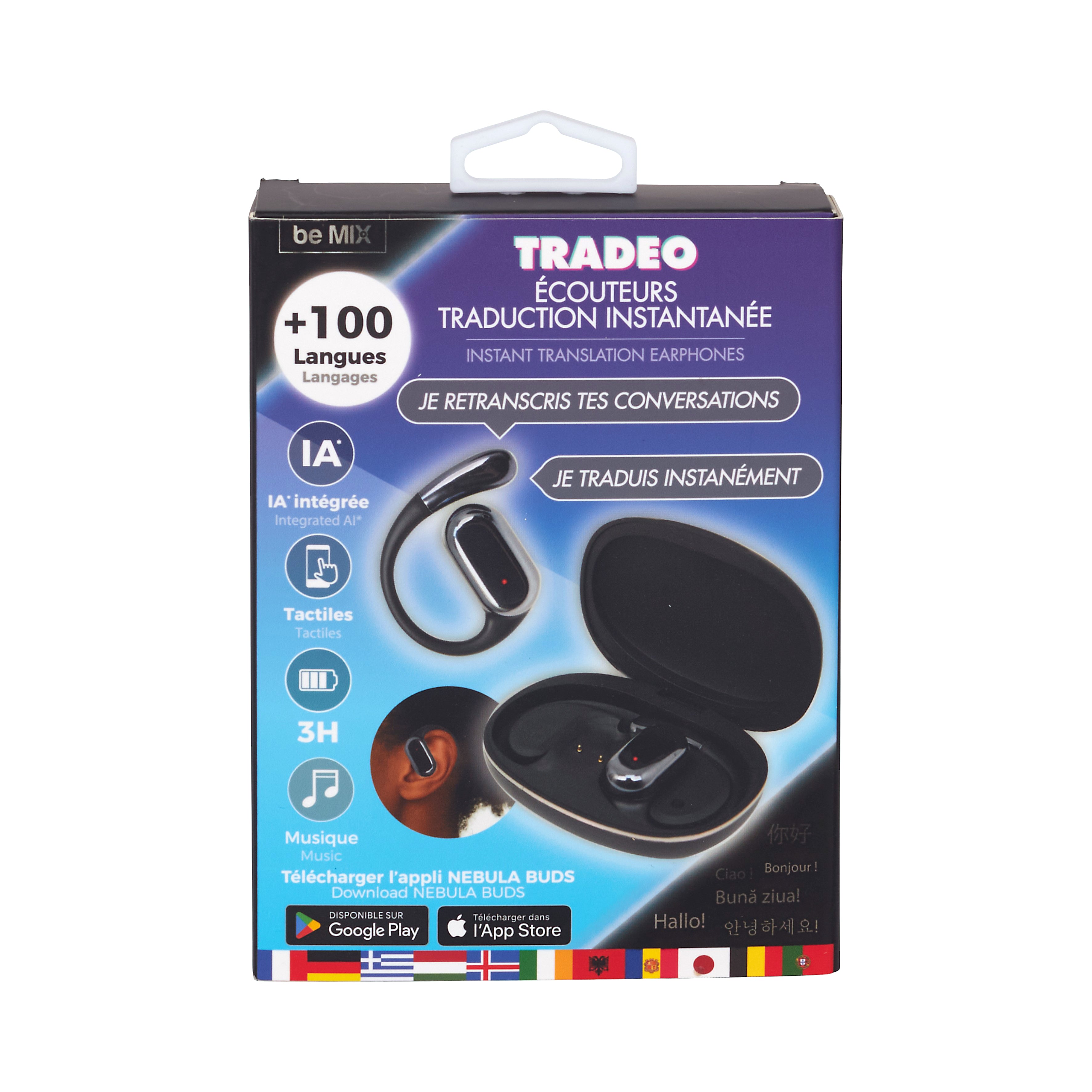ECOUTEURS DE TRADUCTION INSTANTANEE TRADEO