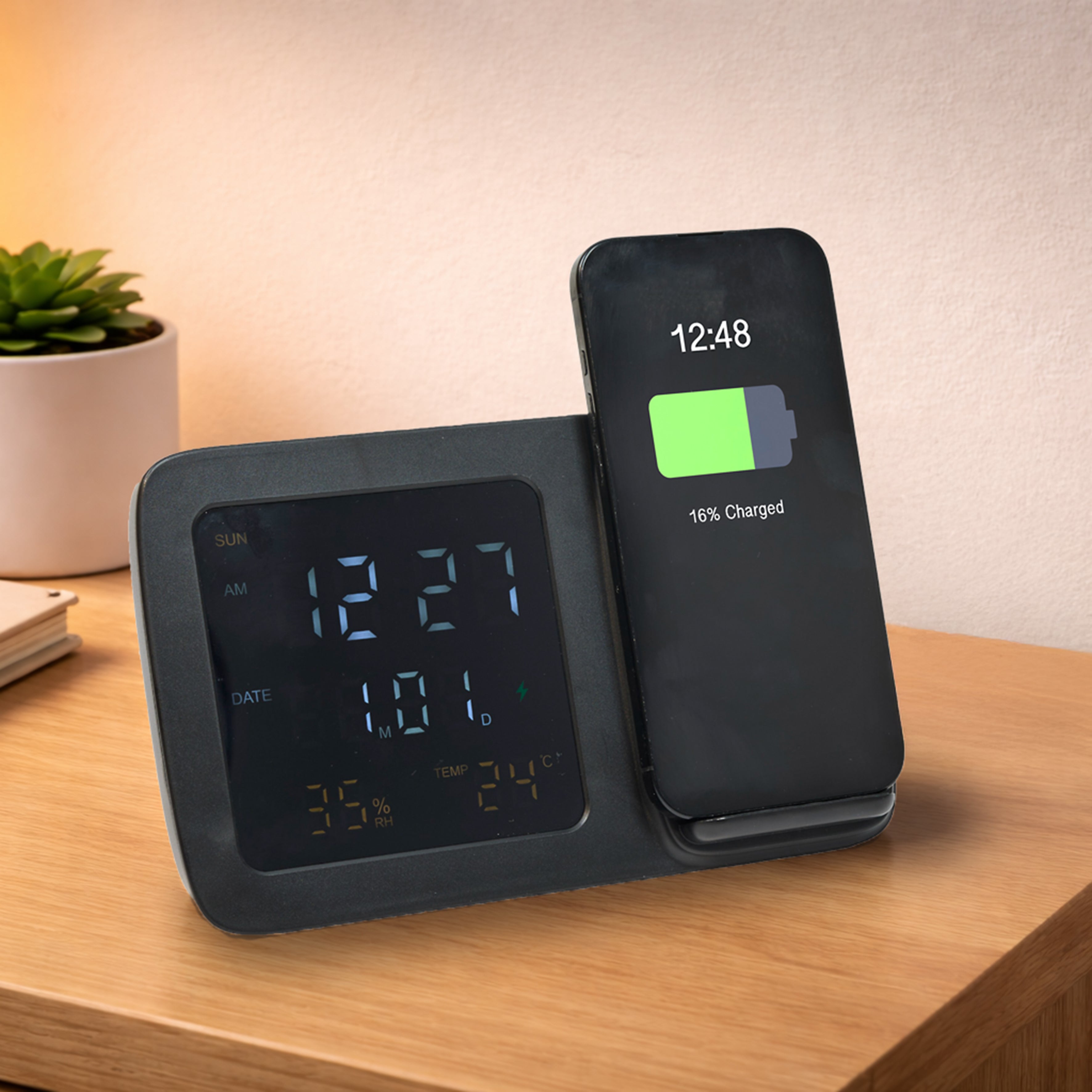 REVEIL SUPPORT ET CHARGEUR INDUCTION 15W