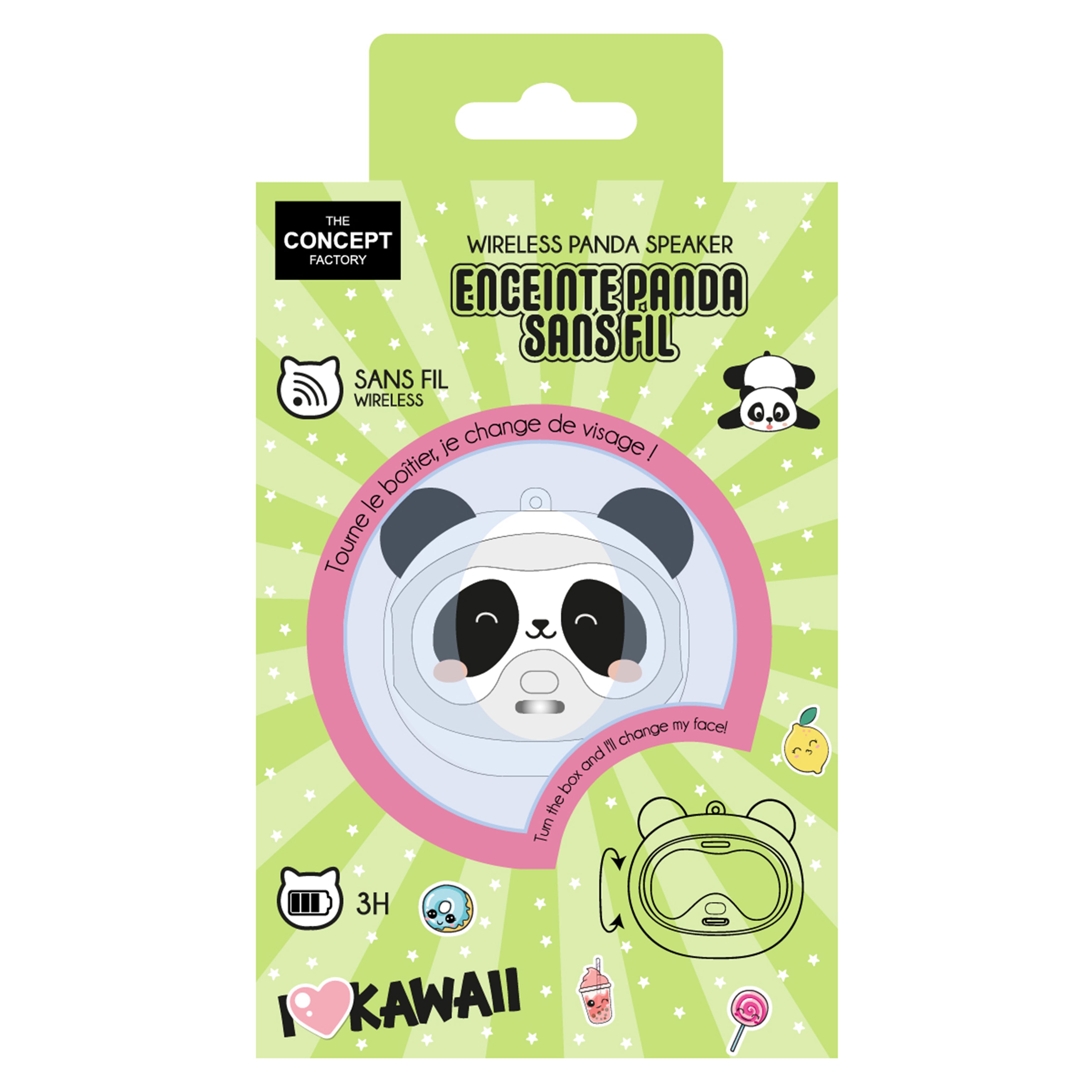 ENCEINTE SANS FIL MULTIFACE PANDA KAWAII