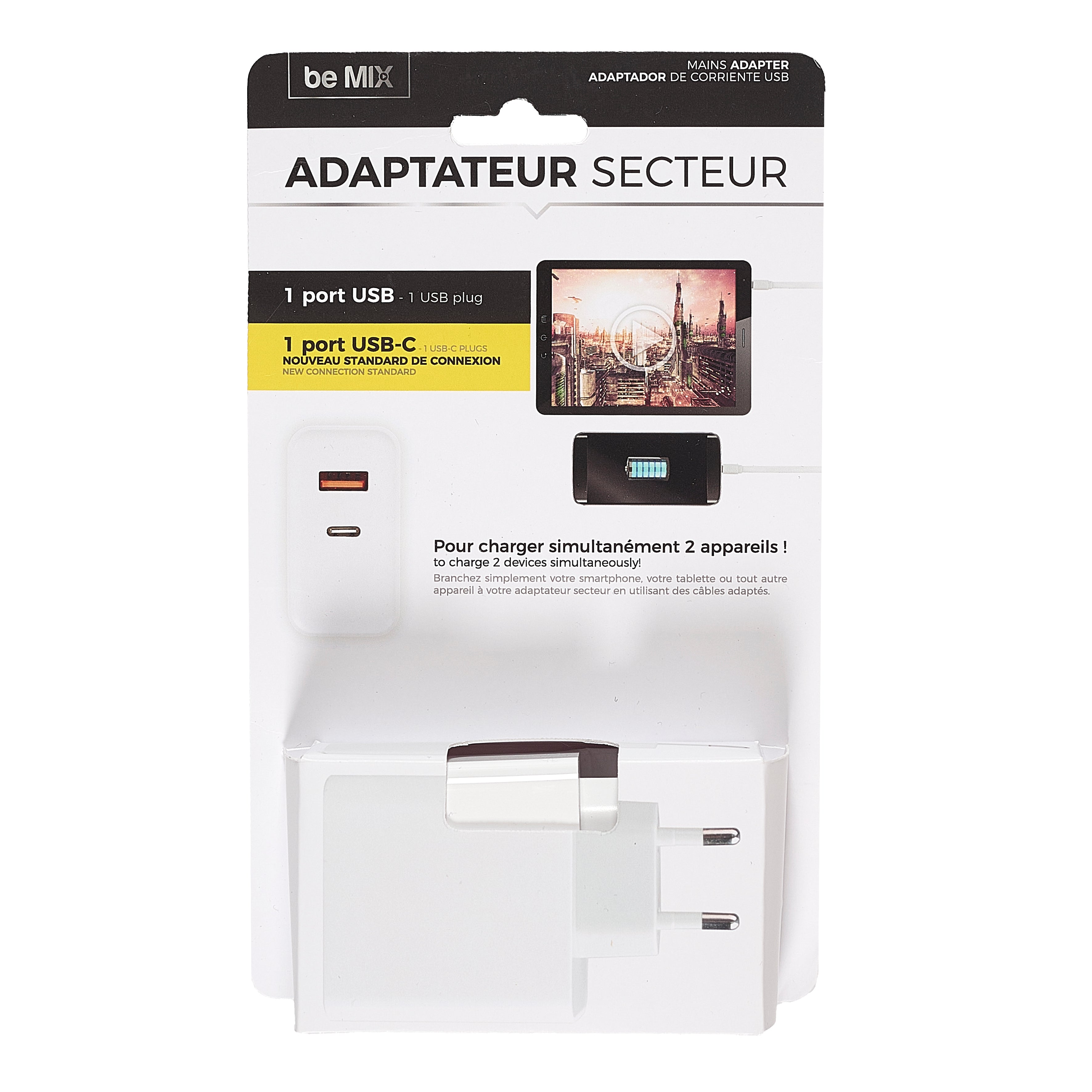 CHARGEUR SECTEUR USB TYPE C 3A 18W