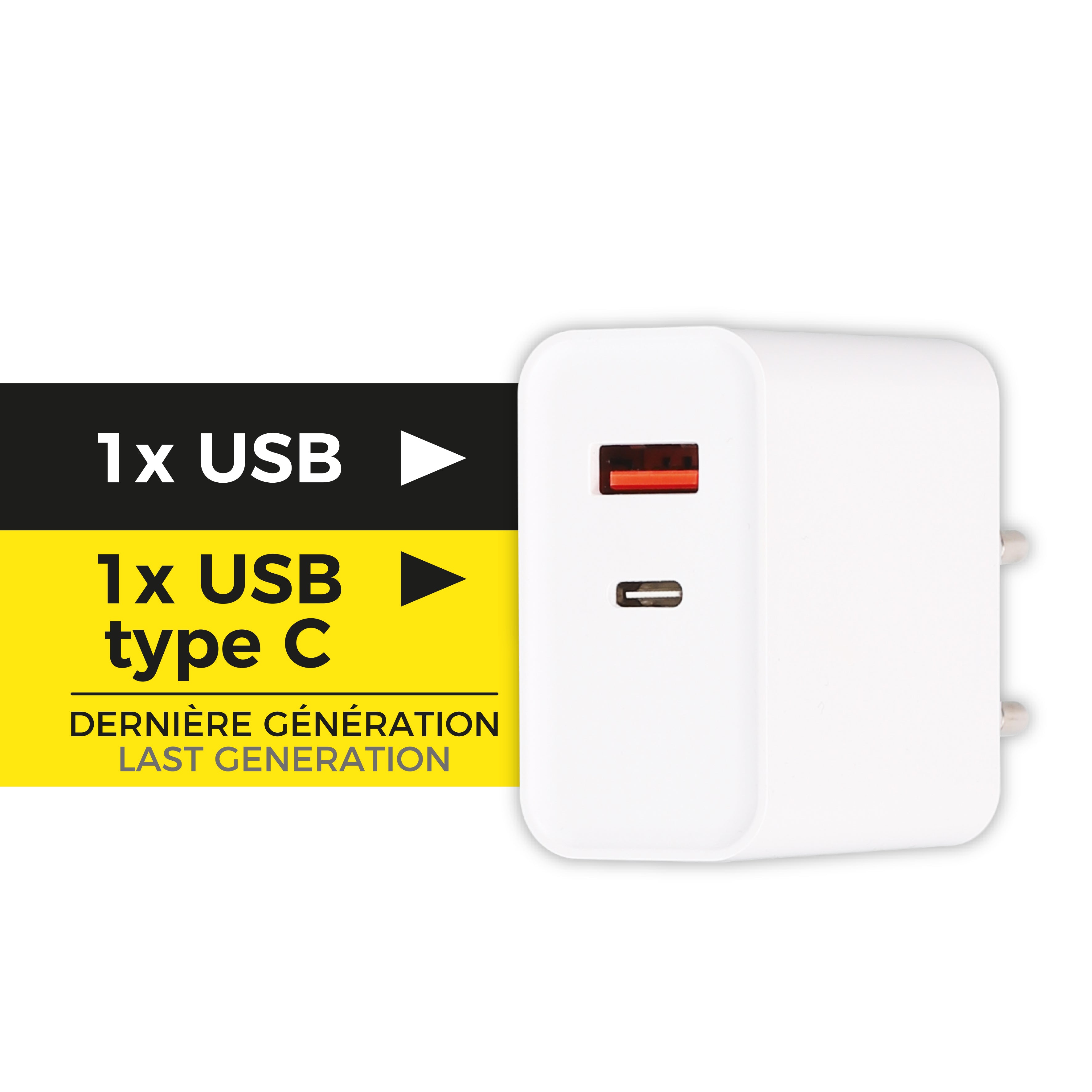 CHARGEUR SECTEUR USB TYPE C 3A 18W