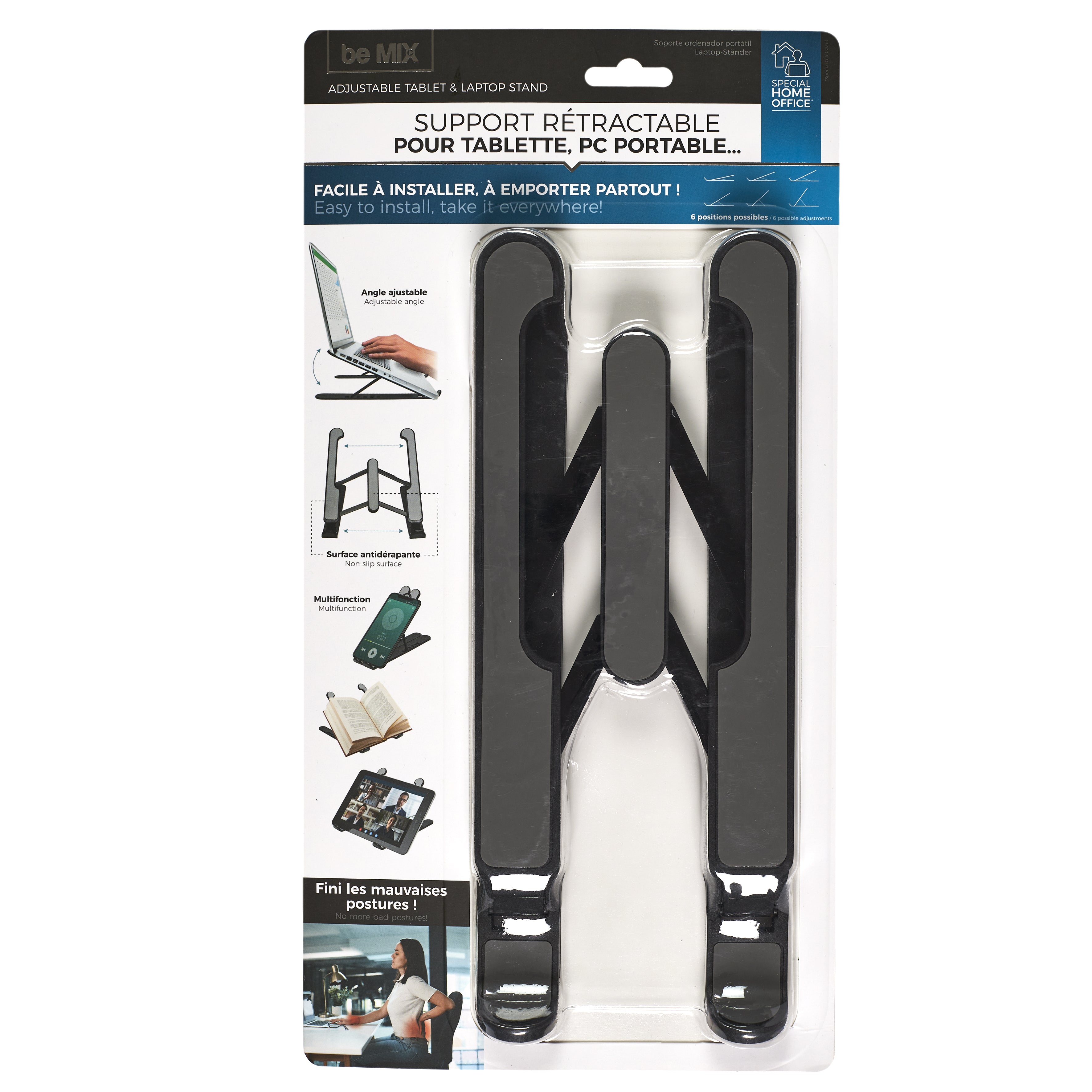 SUPPORT ORDINATEUR PORTABLE REGLABLE