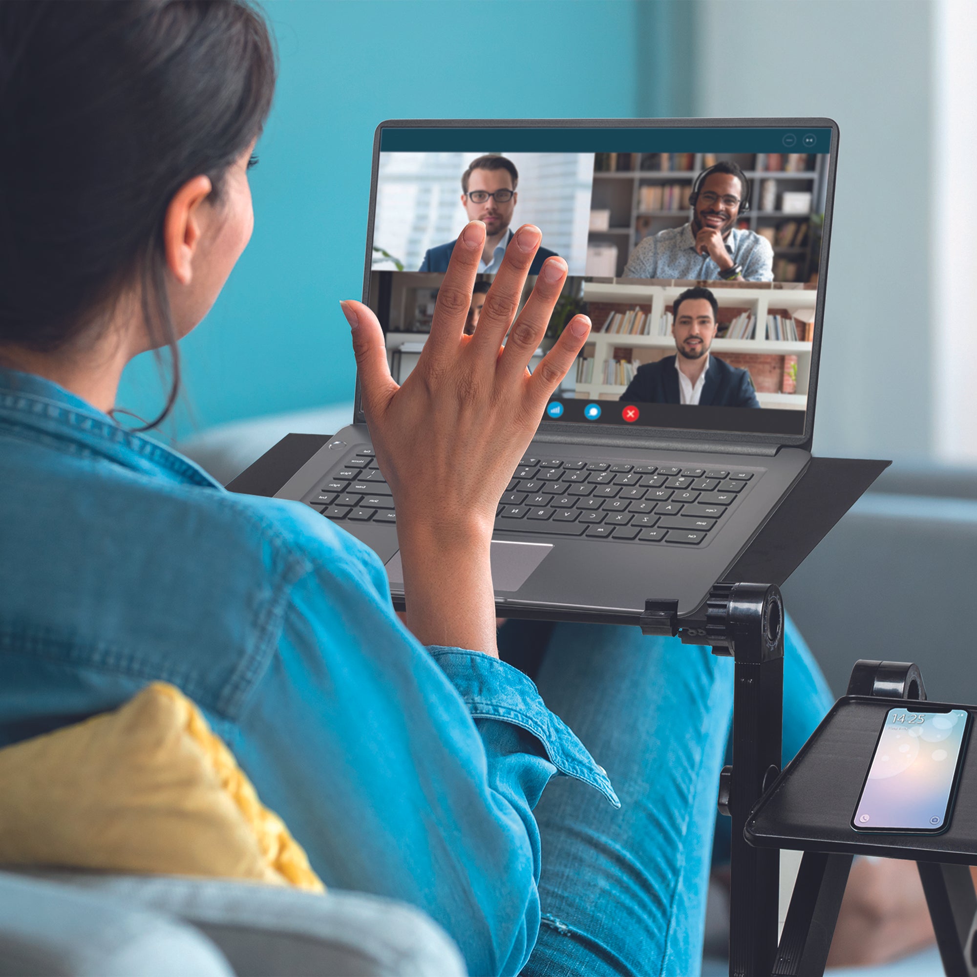 POSTE DE TRAVAIL REGLABLE PC TABLETTE SOURIS