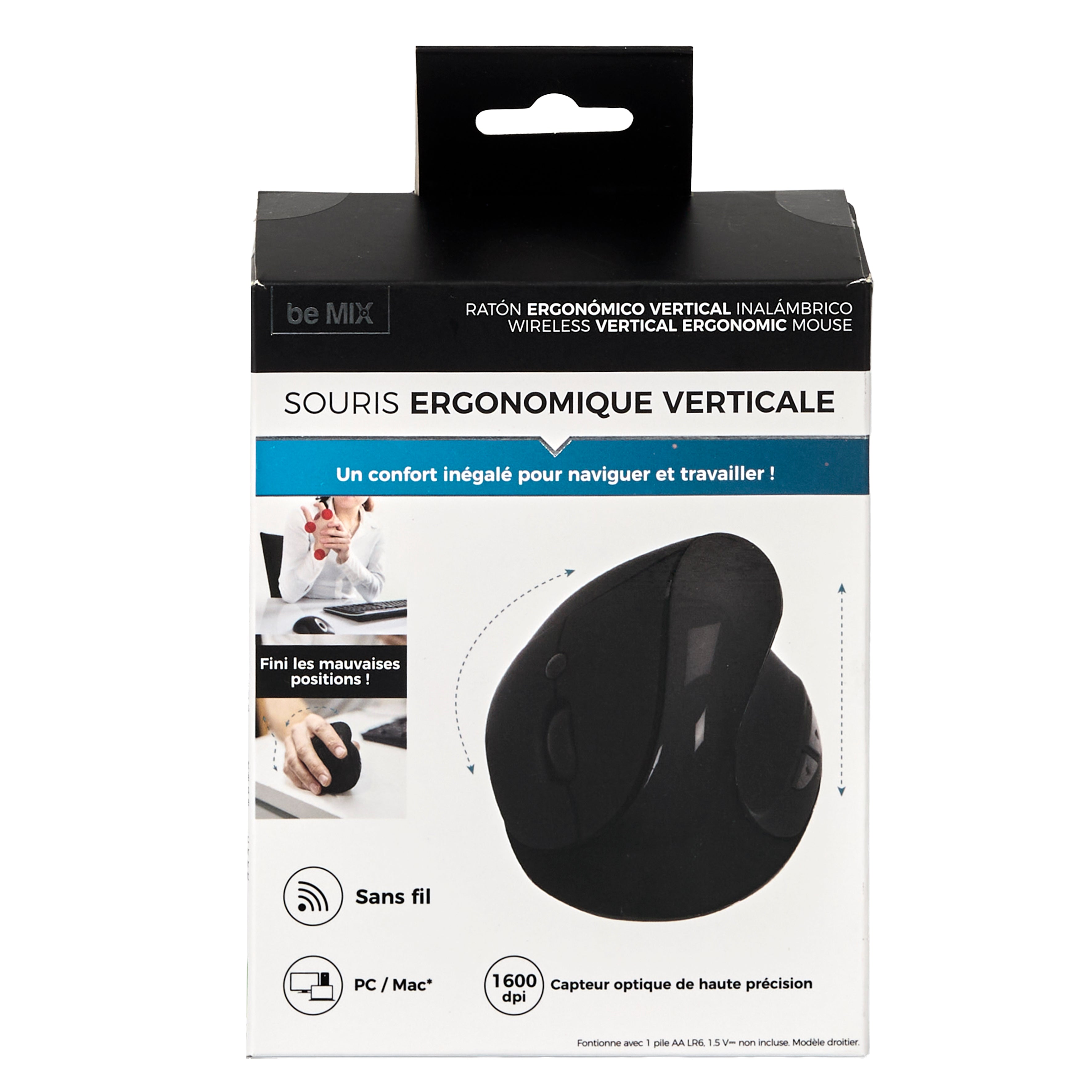 SOURIS ERGONOMIQUE VERTICALE SANS FIL
