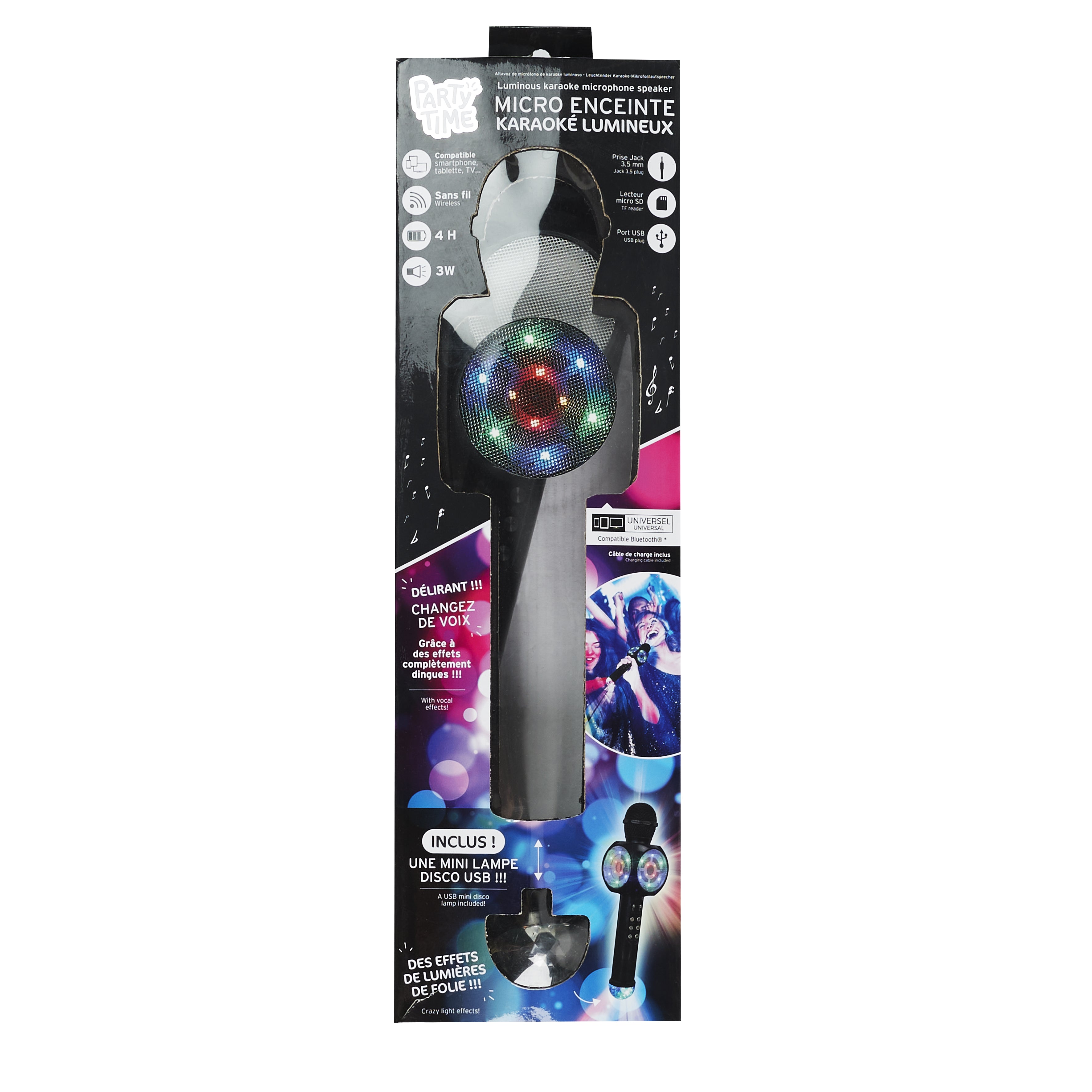 MICRO KARAOKE LED ET LAMPE DISCO USB 3W