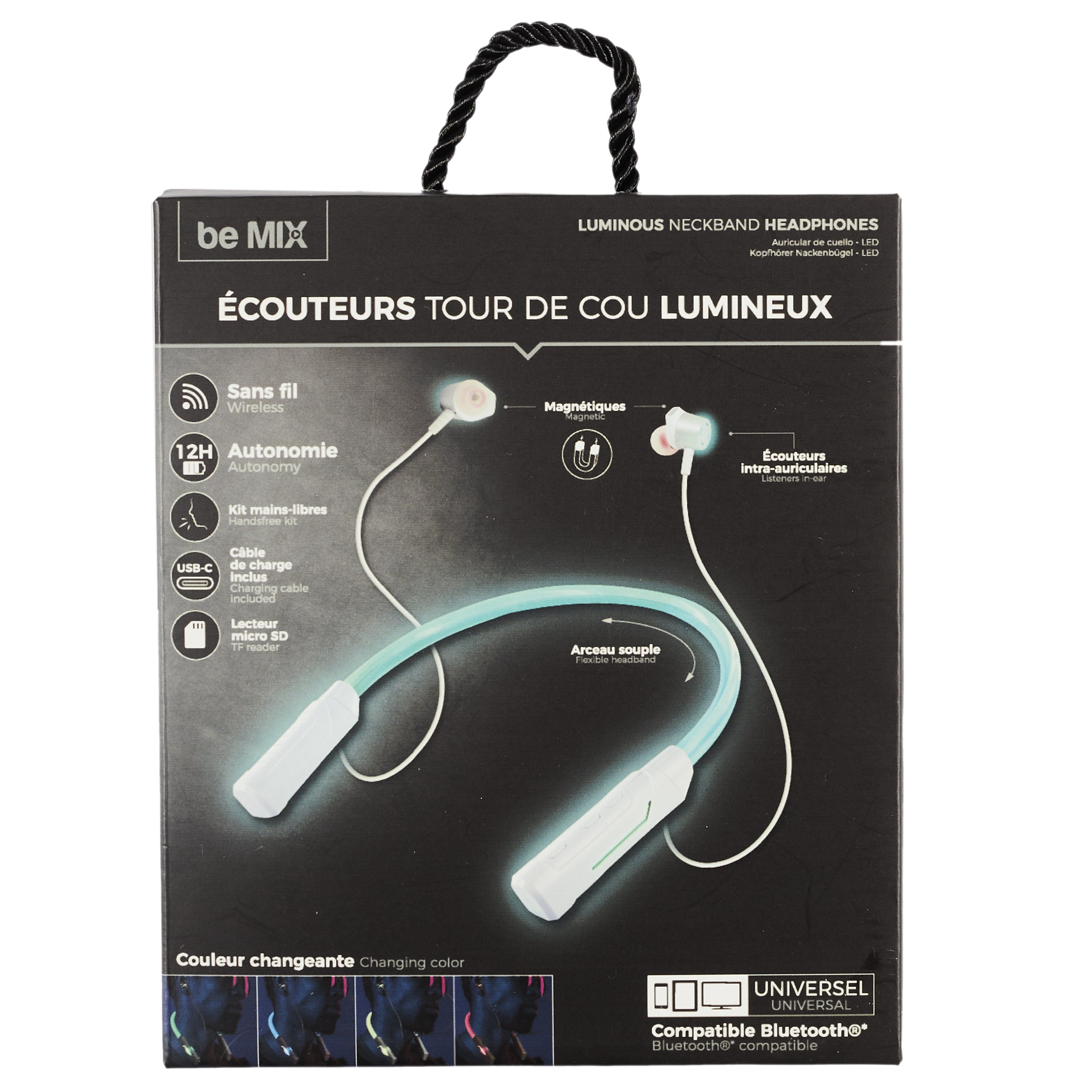ECOUTEUR TOUR DU COU LED
