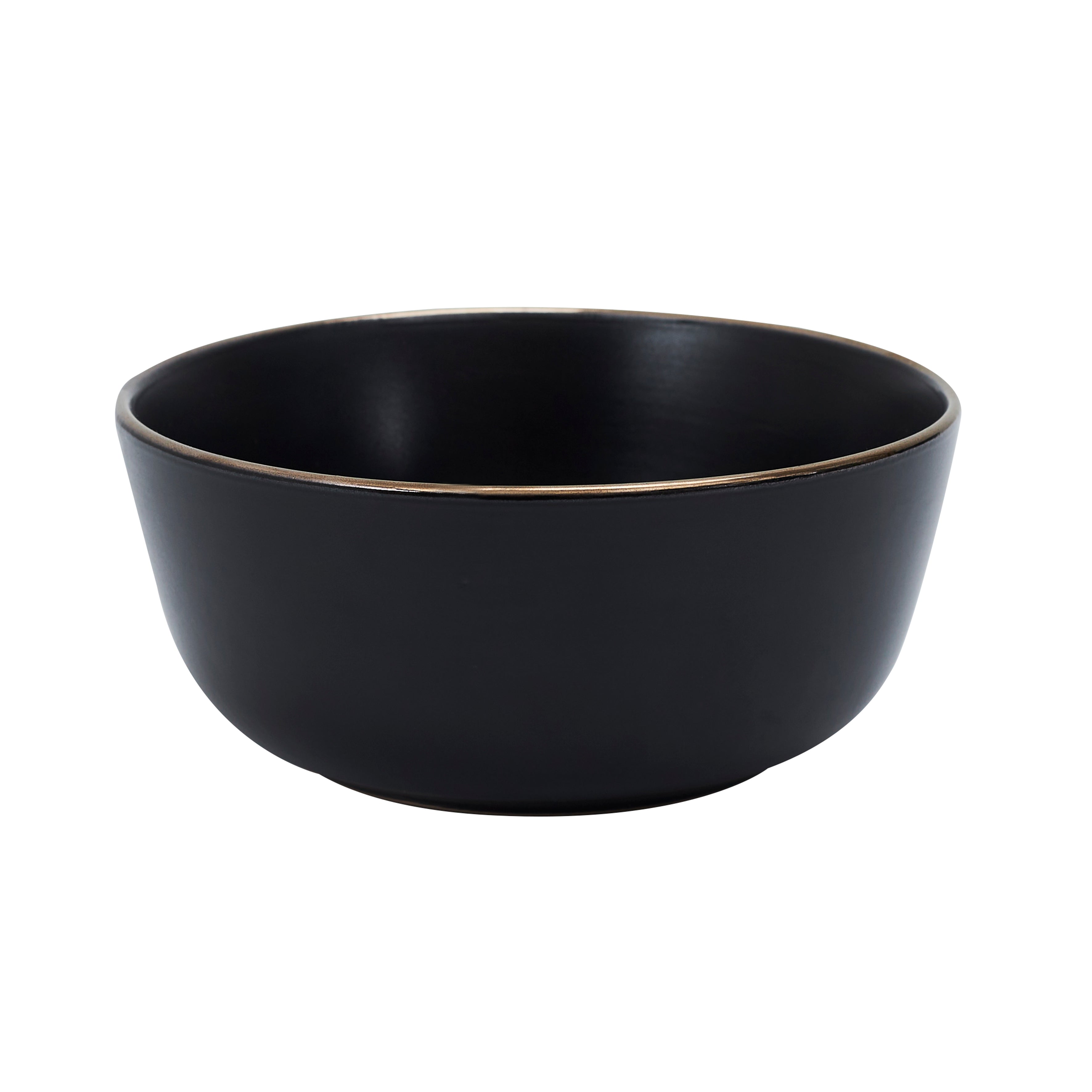 BOL NOIR LISERE DORE D14CM