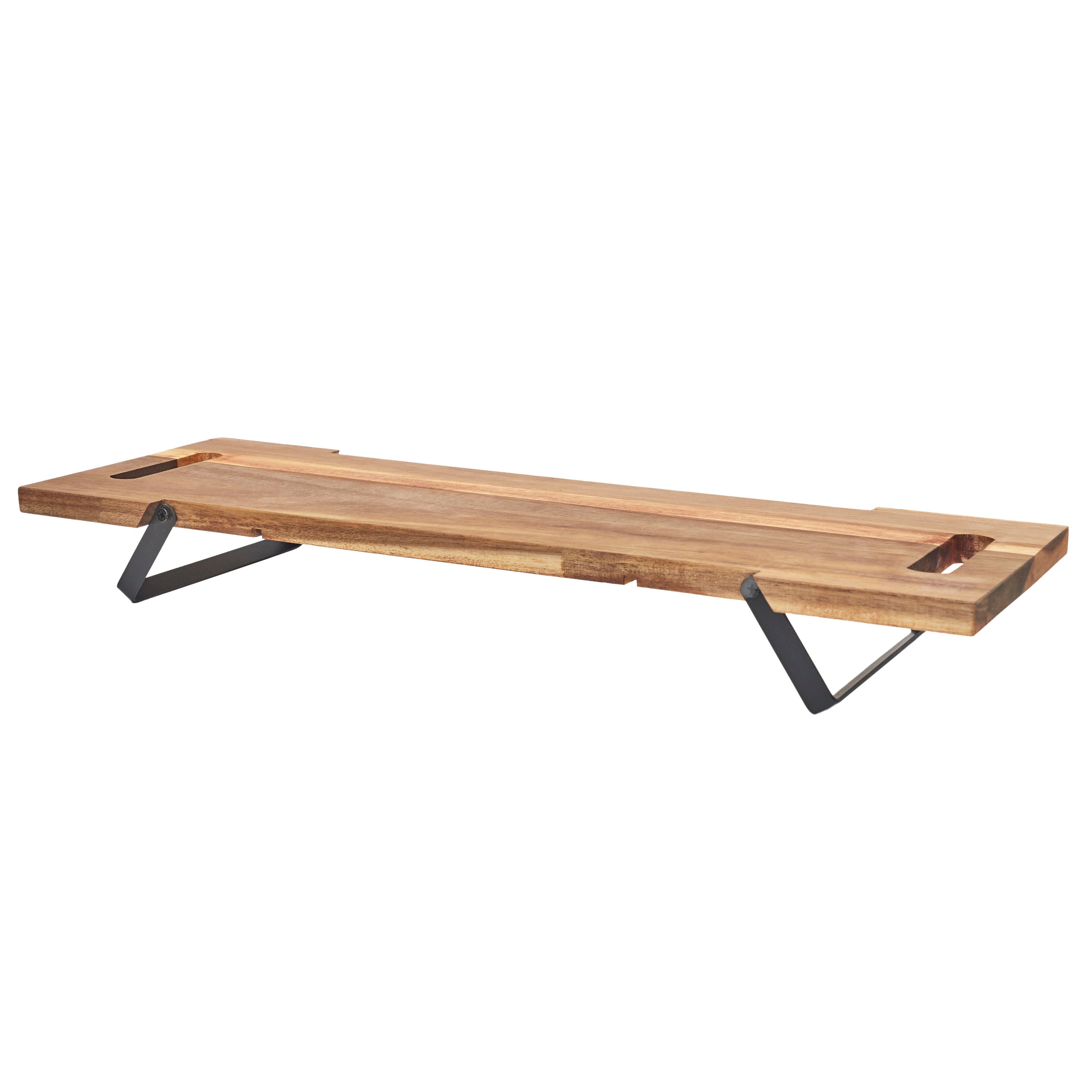 PLANCHE DE PRESENTATION ACACIA PIED METAL 55CM