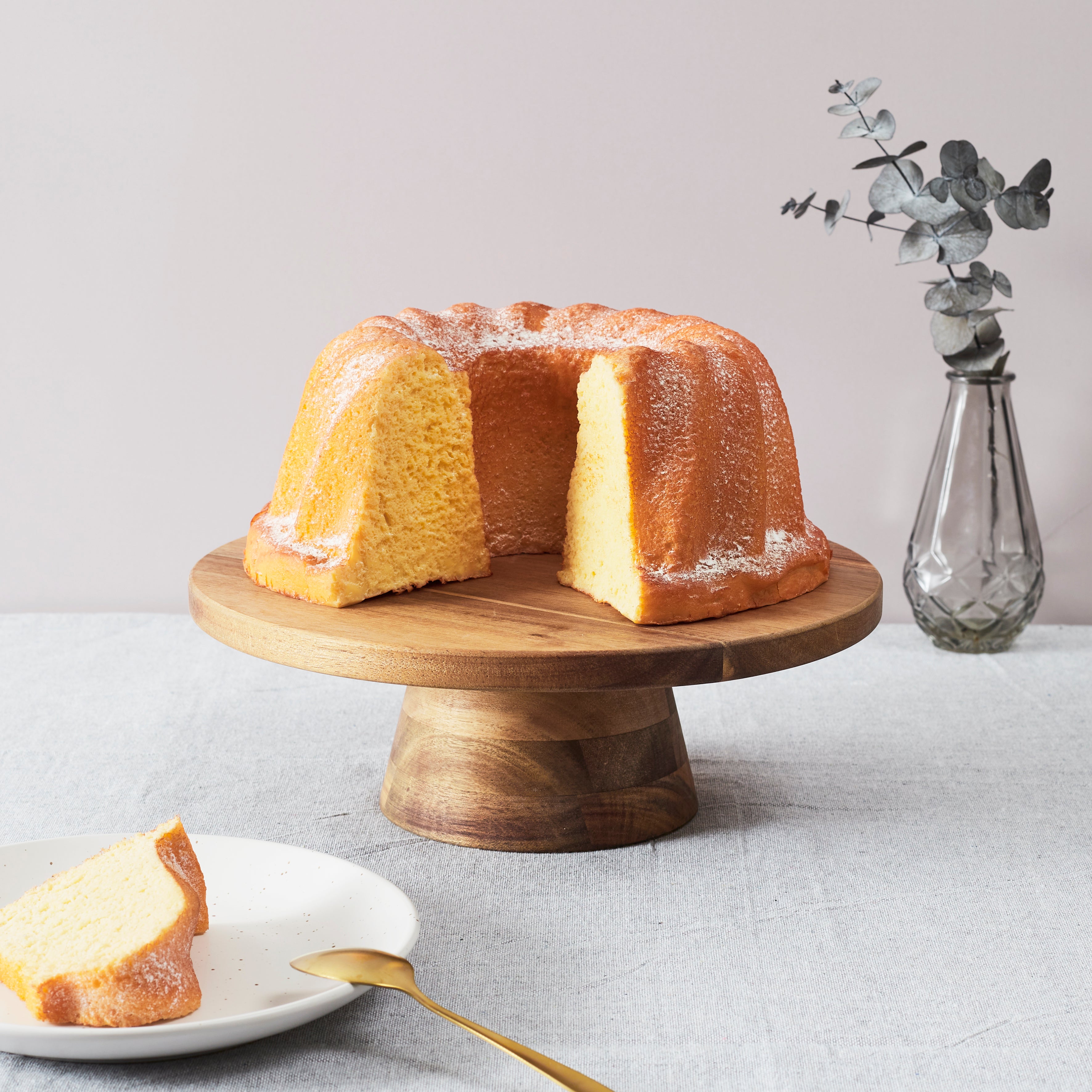 PRESENTOIR A GATEAU ACACIA D28CM