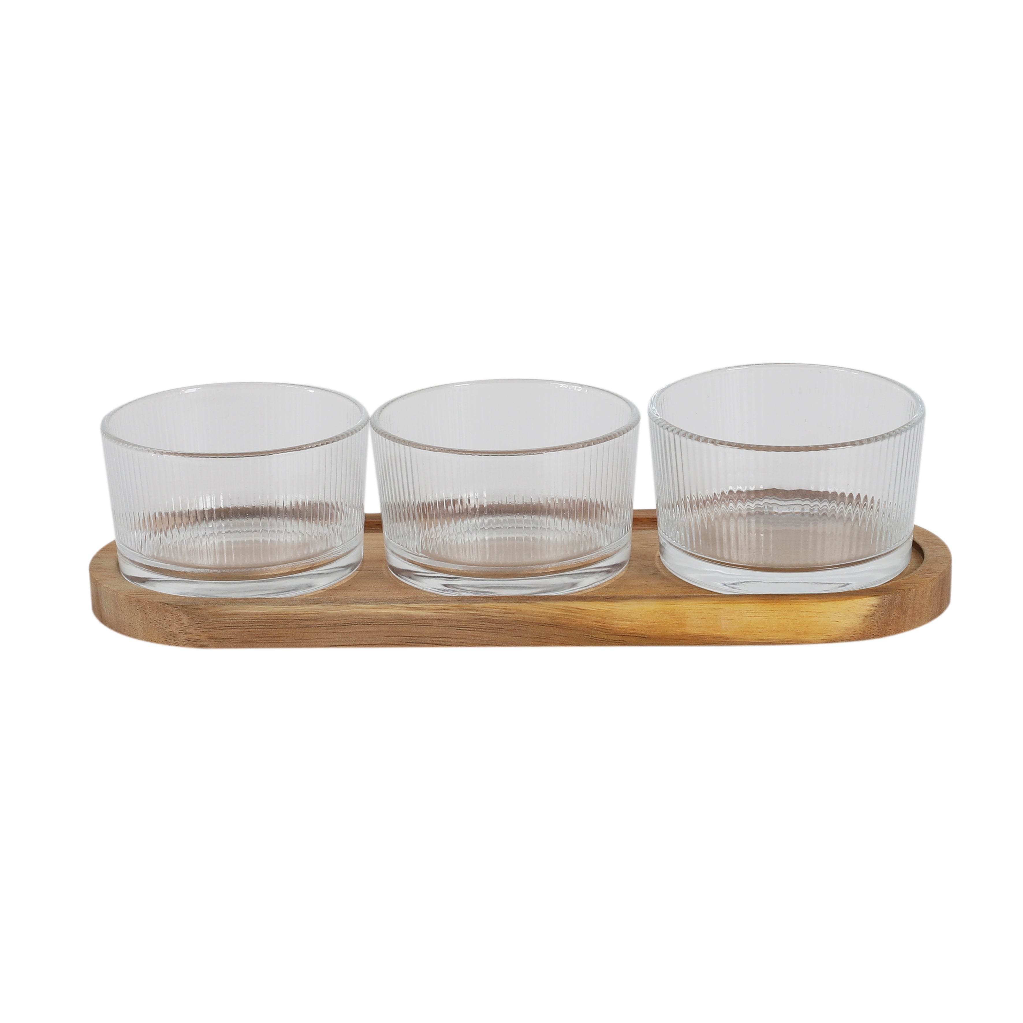 SET APERITIF ACACIA COUPELLE VERRE X3