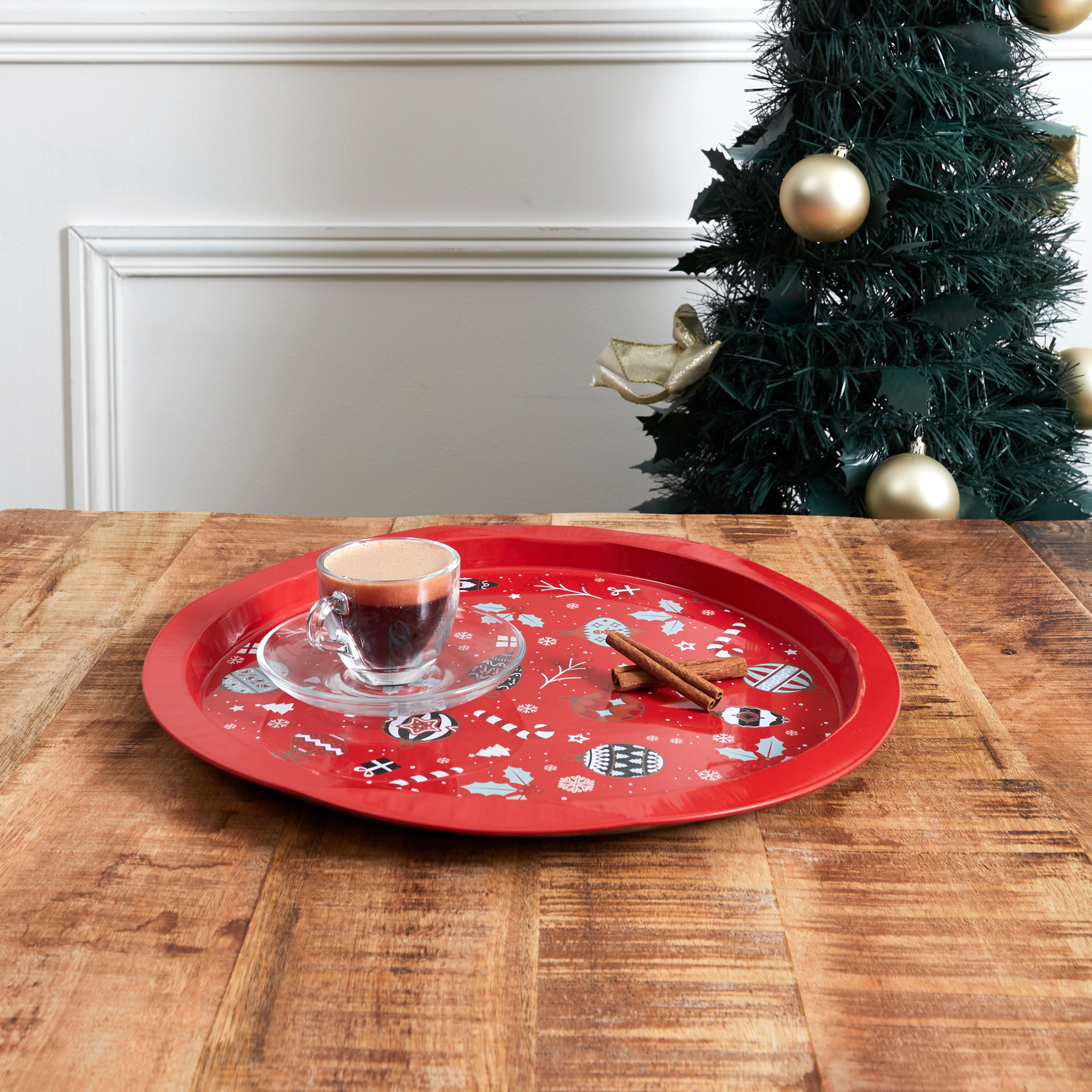 PLATEAU EN METAL ROND NOEL