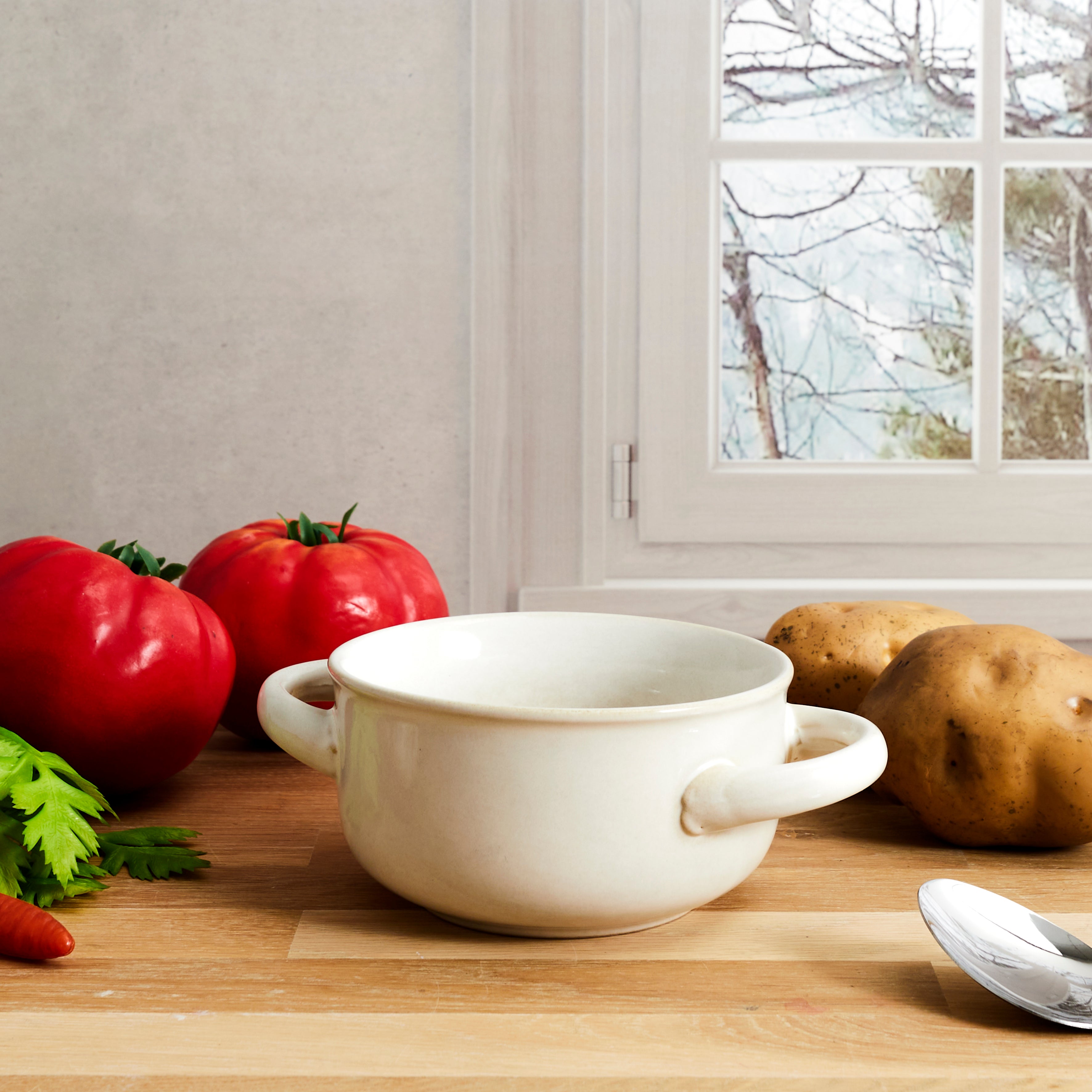BOL A SOUPE AU GRES DU TEMPS GRIS - LOT DE 6