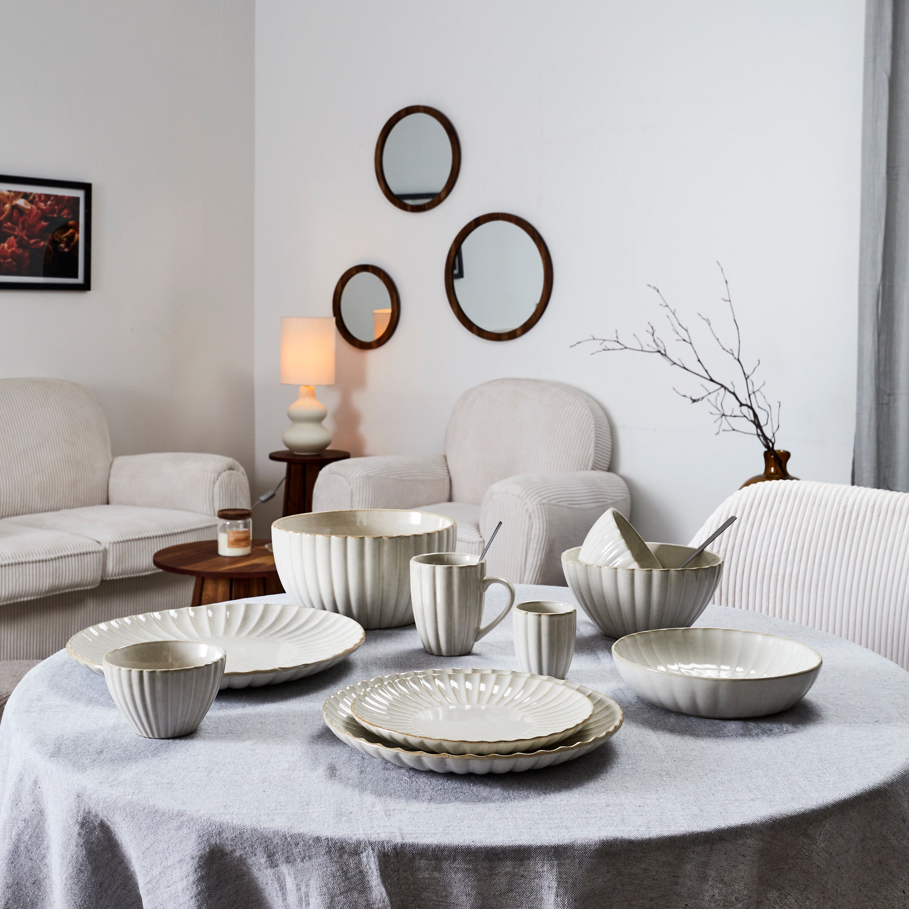 ASSIETTE DE PRESENTATION VLORA D32CM - LOT DE 4