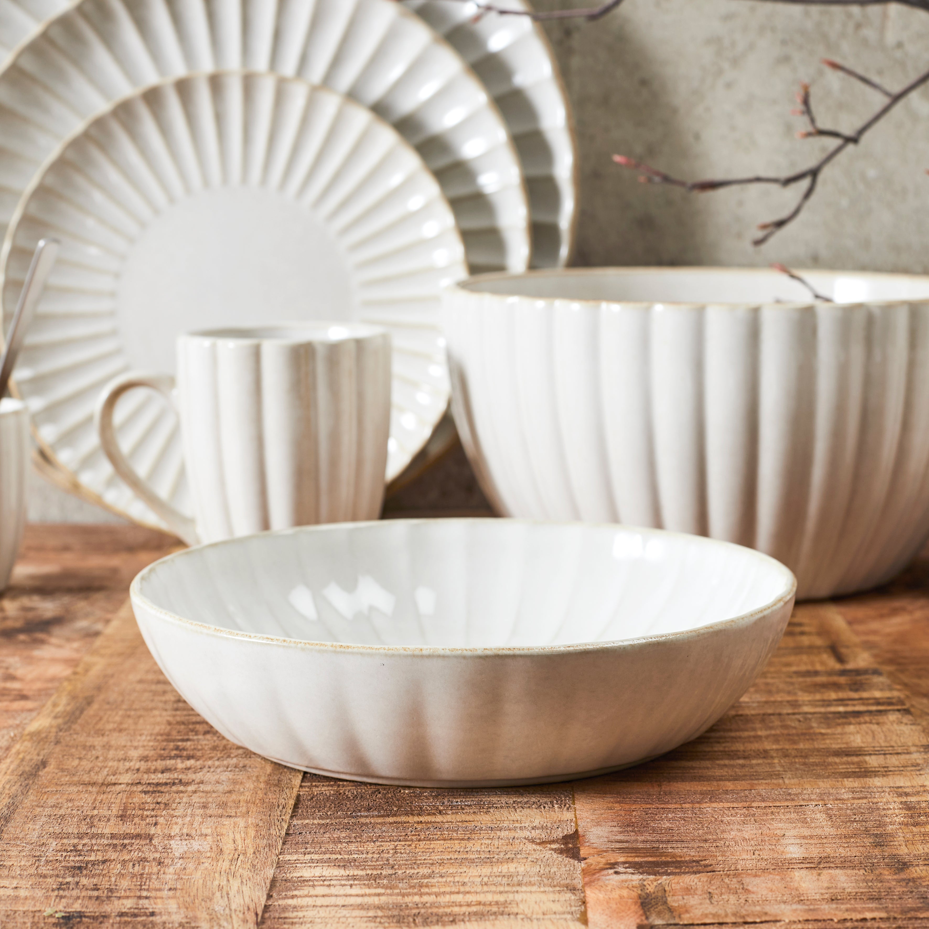 ASSIETTE CREUSE VLORA D20CM - LOT DE 6