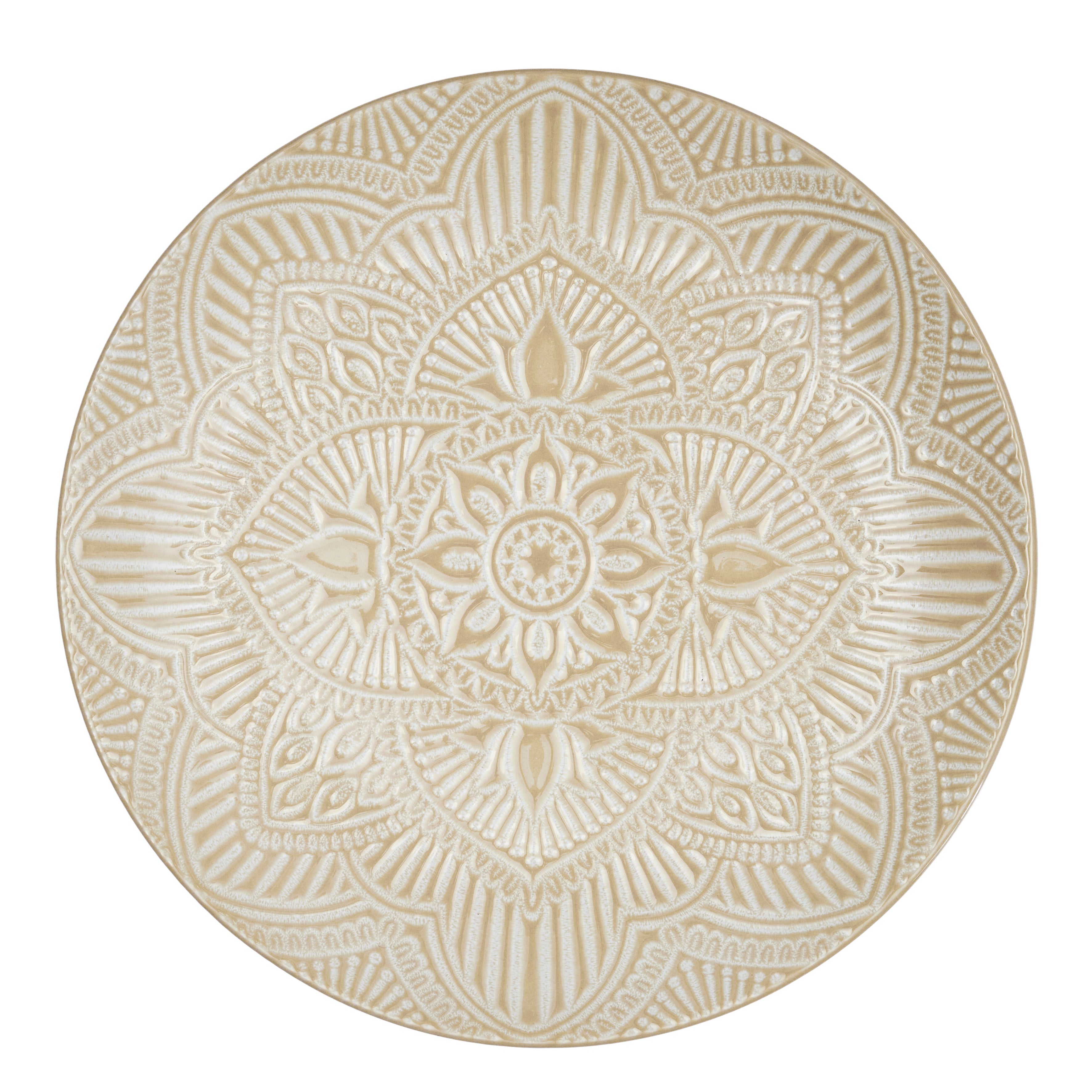 ASSIETTE SAHARA BEIGE D27CM - LOT DE 6