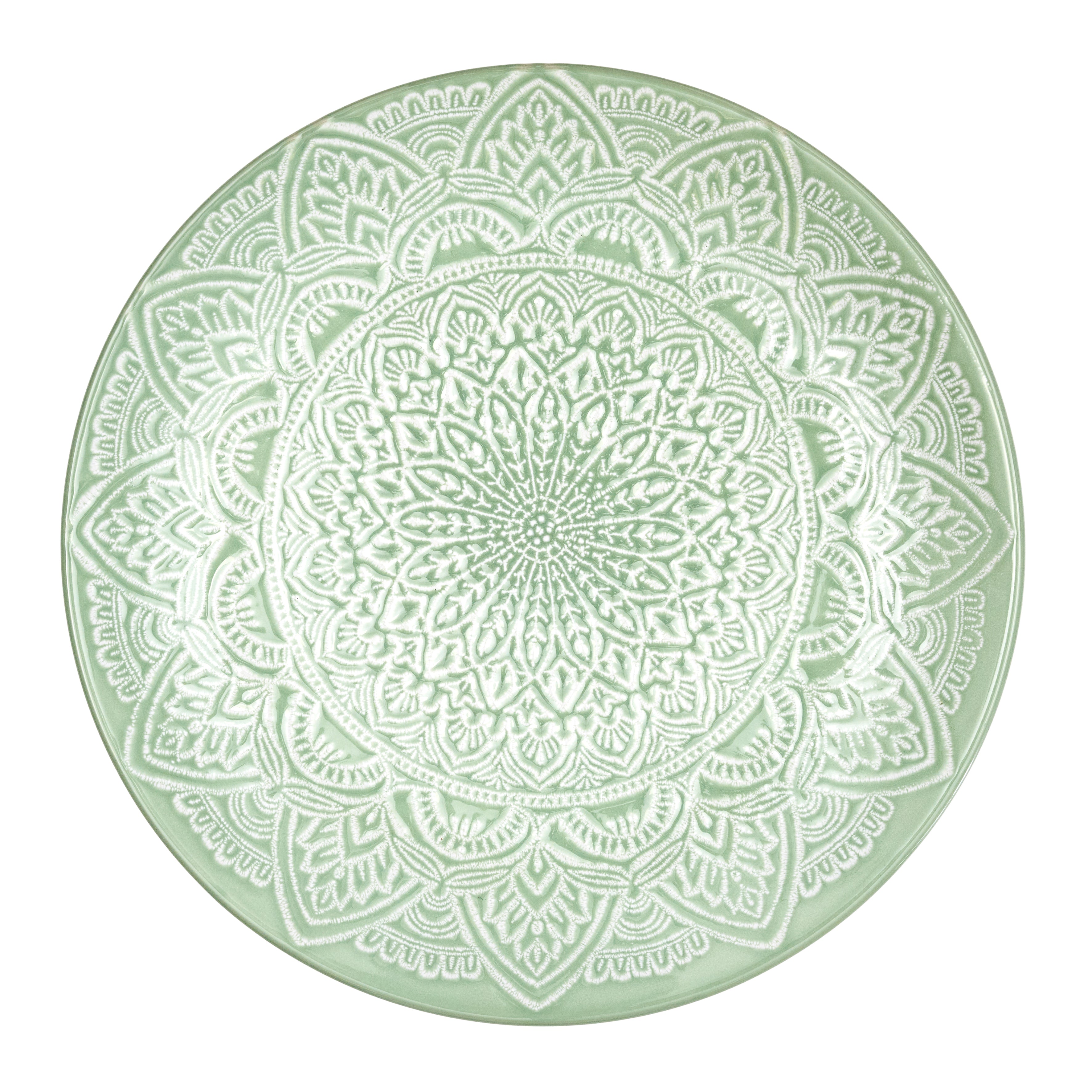 ASSIETTE SAHARA VERT D27CM - LOT DE 6
