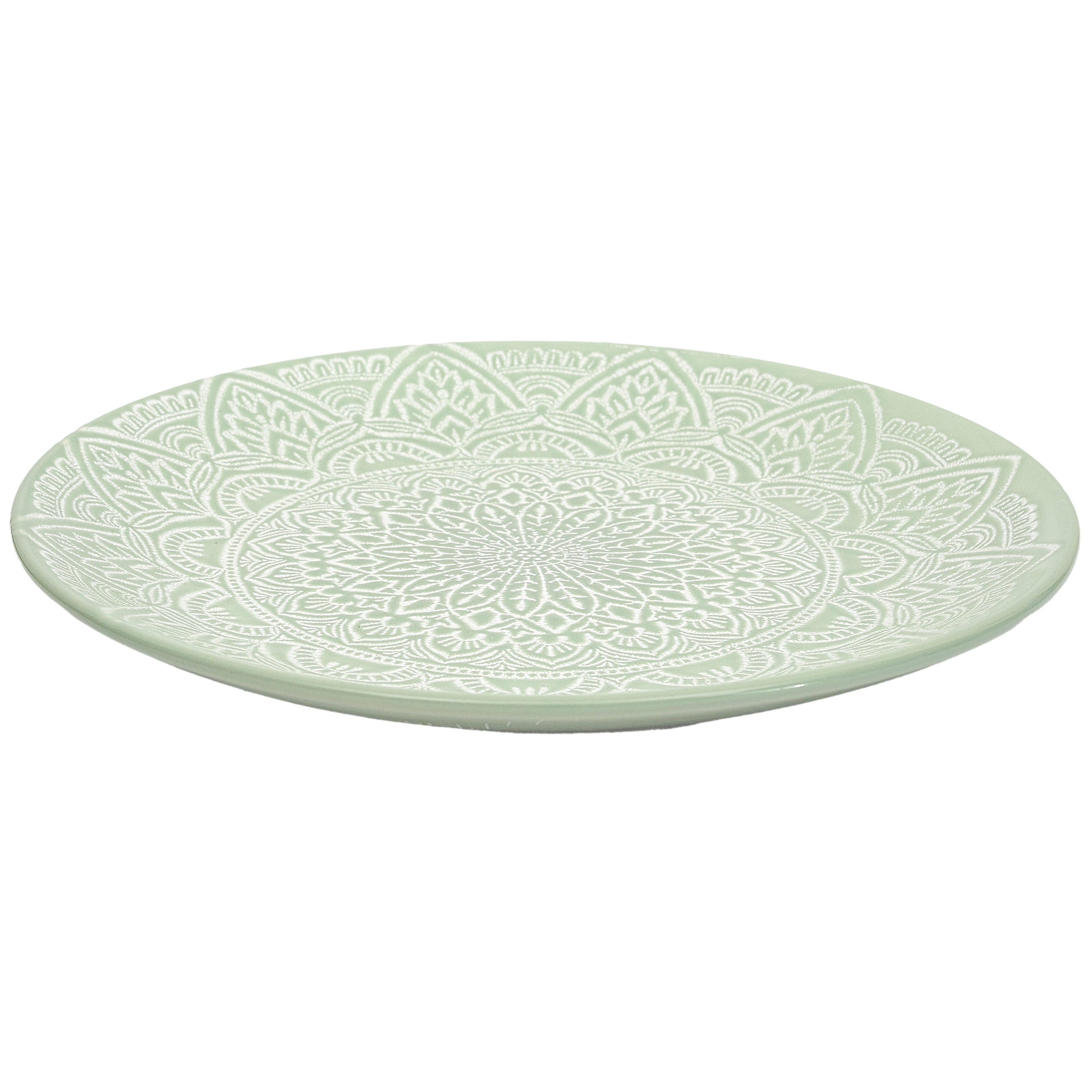 ASSIETTE SAHARA VERT D27CM - LOT DE 6