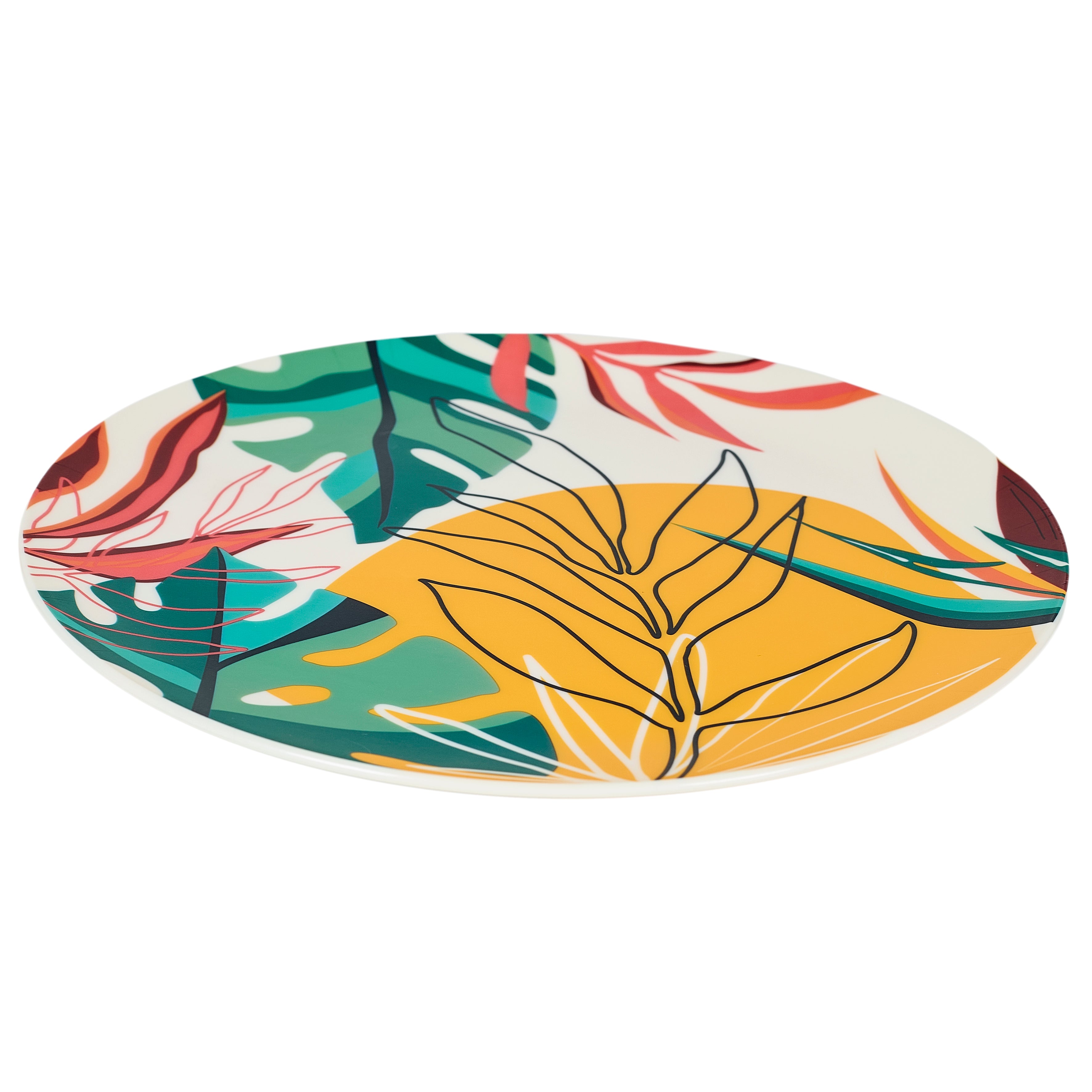 ASSIETTE PLASTIQUE PARADIS EXOTIQUE D26CM