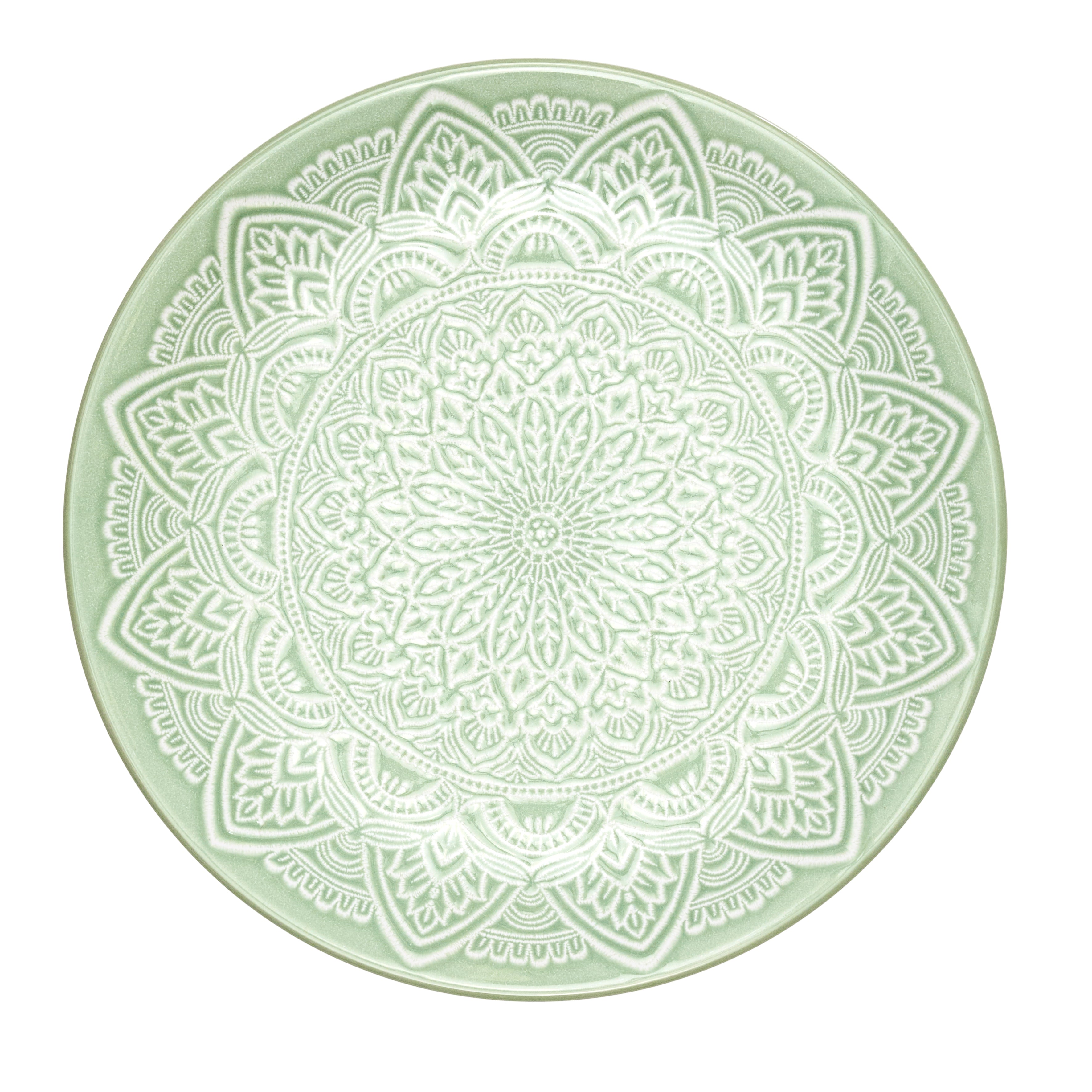 ASSIETTE SAHARA VERT D19.5CM - LOT DE 6