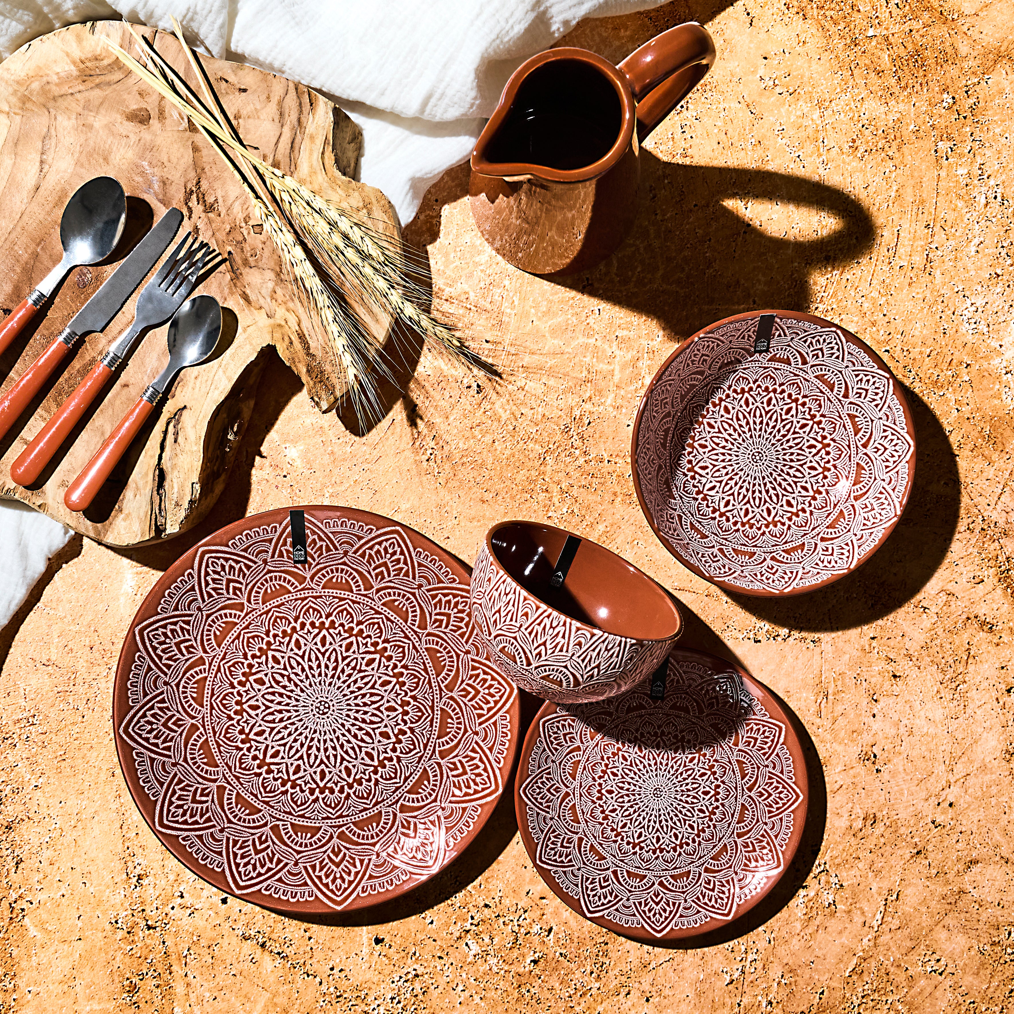 ASSIETTE SAHARA TERRACOTTA D19.5CM - LOT DE 6