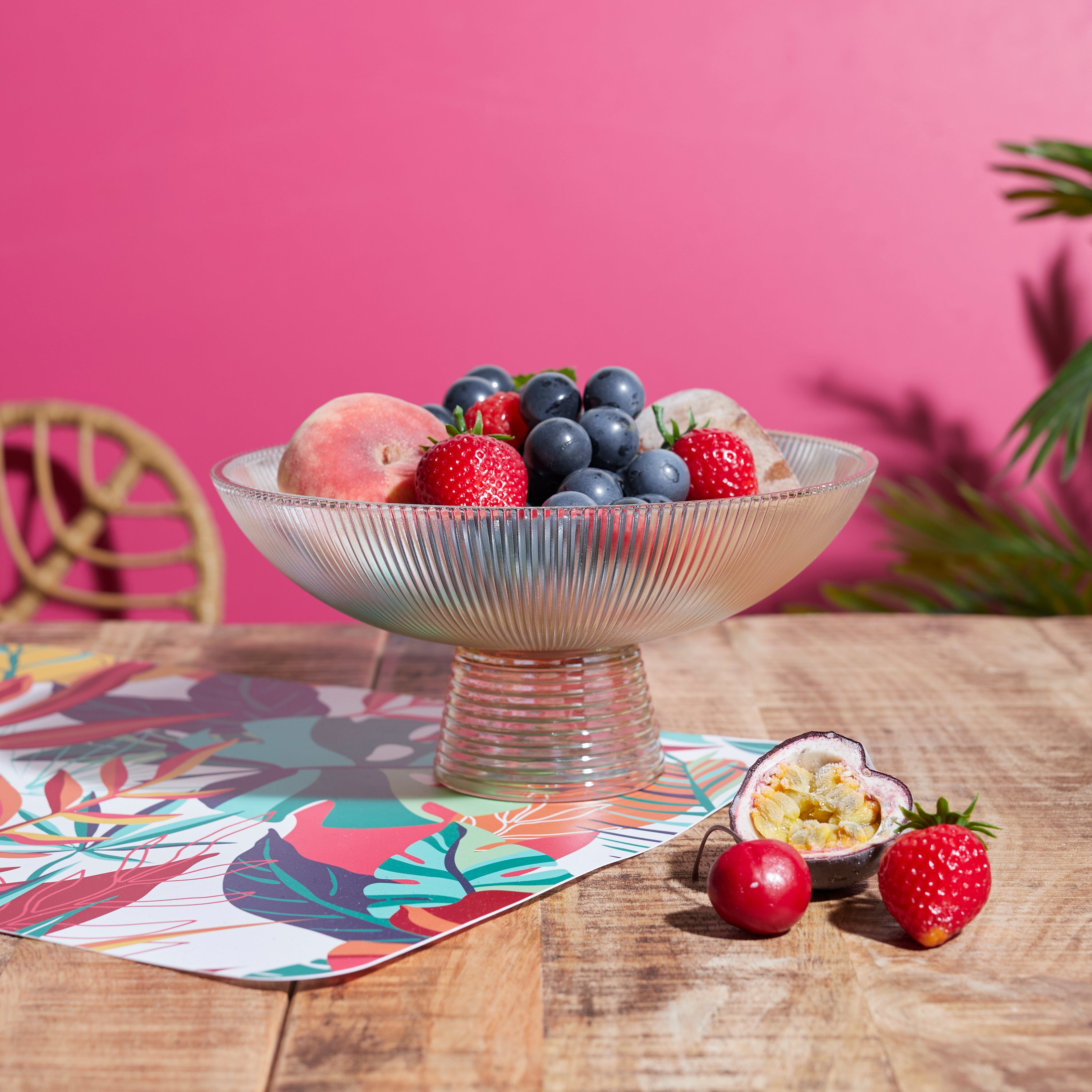 COUPE A FRUIT SUR PIED VERRE AMBRE 1.1L