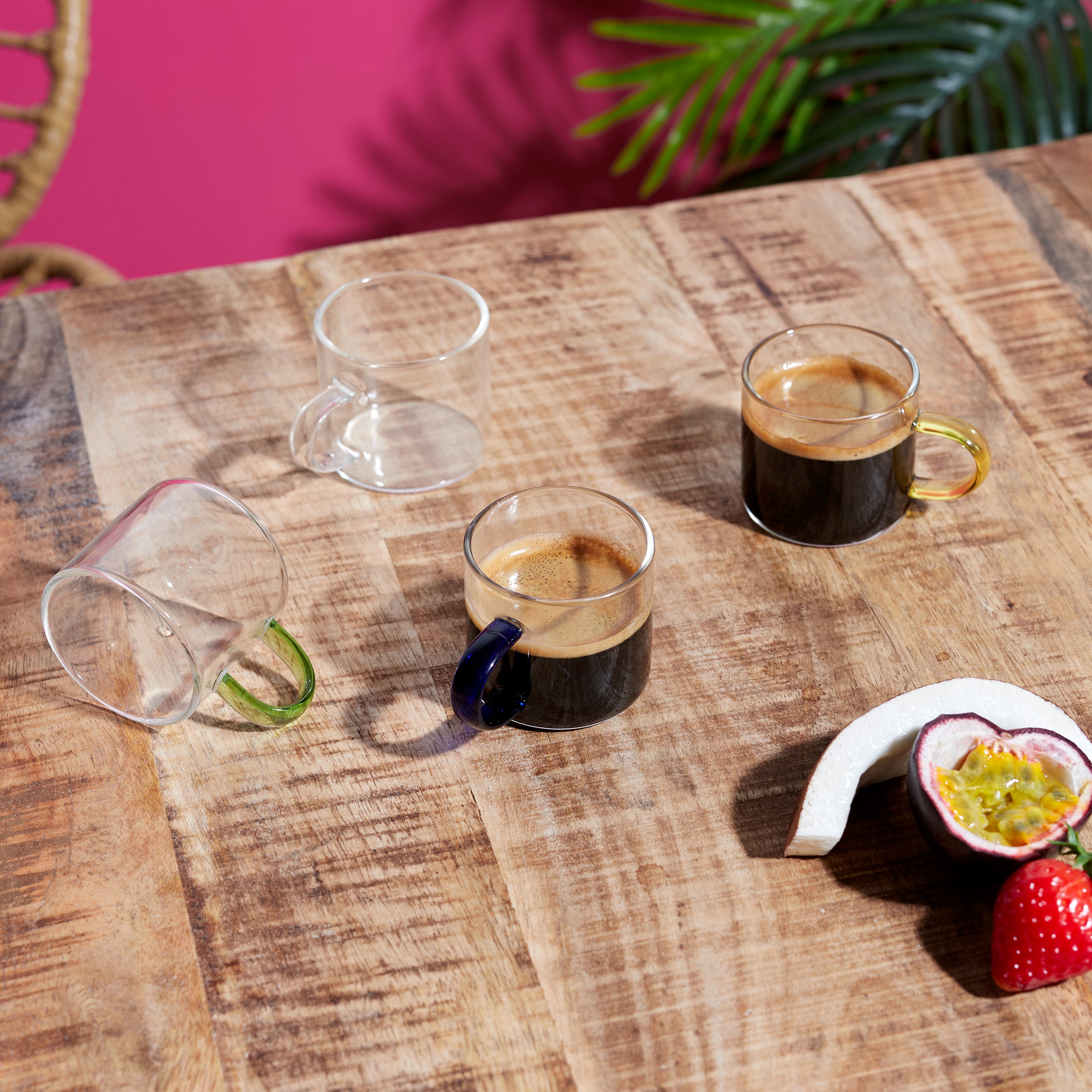 TASSE EXPRESSO VERRE X4 AVEC SUPPORT