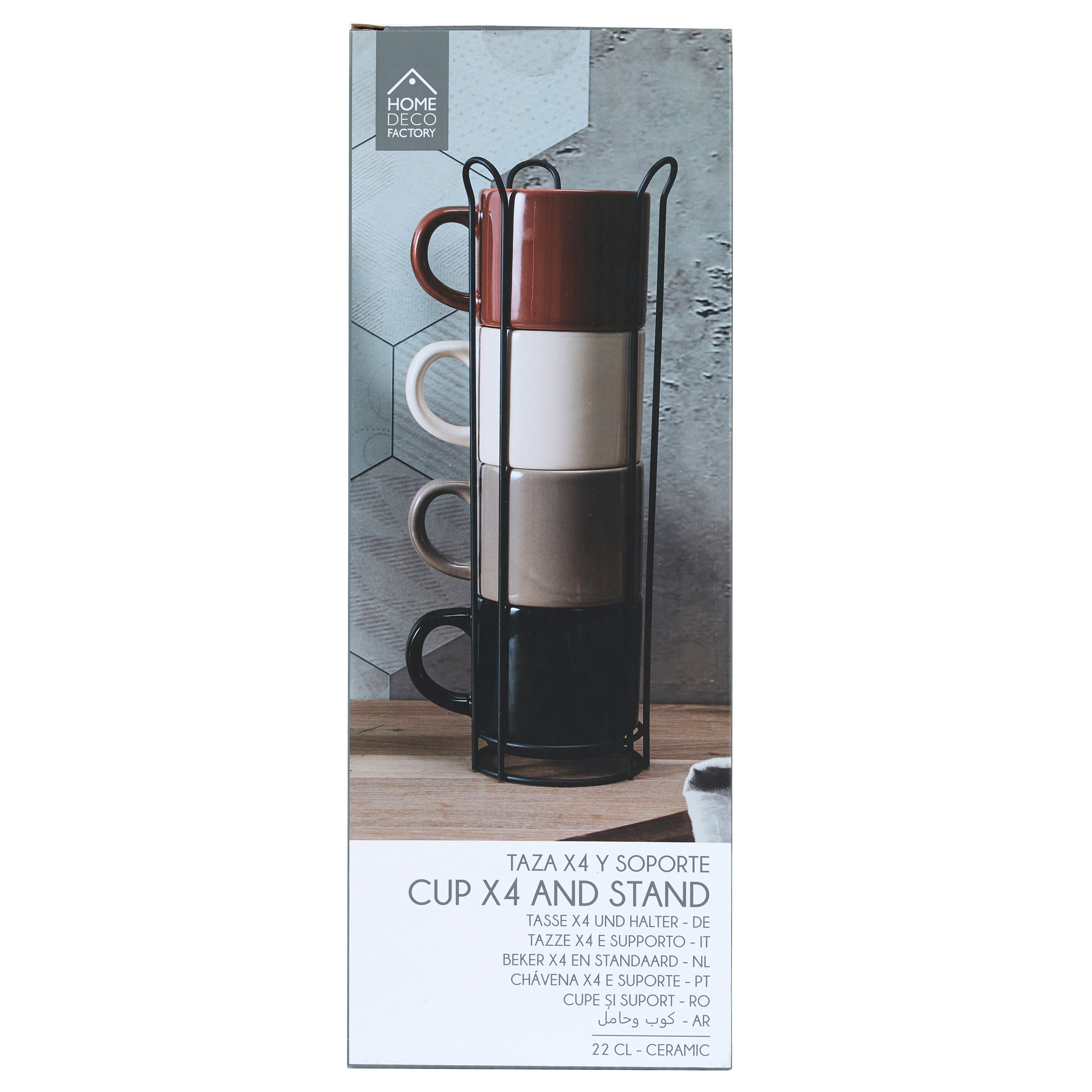 TASSE UNIE X4 AVEC SUPPORT