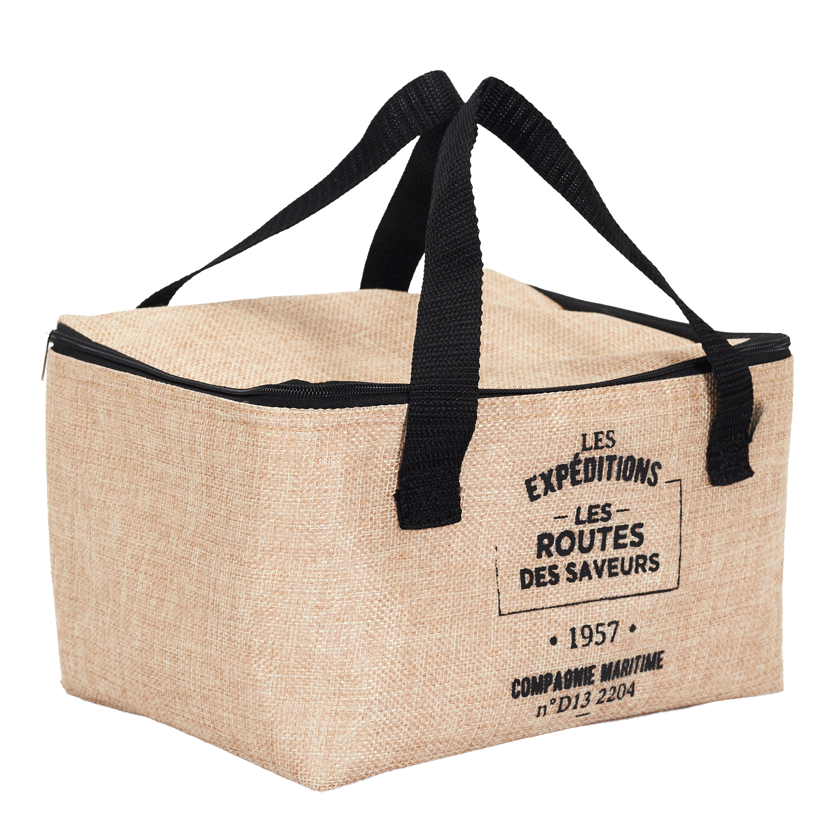 LUNCH BAG FRAICHEUR EFFET JUTE 24.5X18X16.5 8L