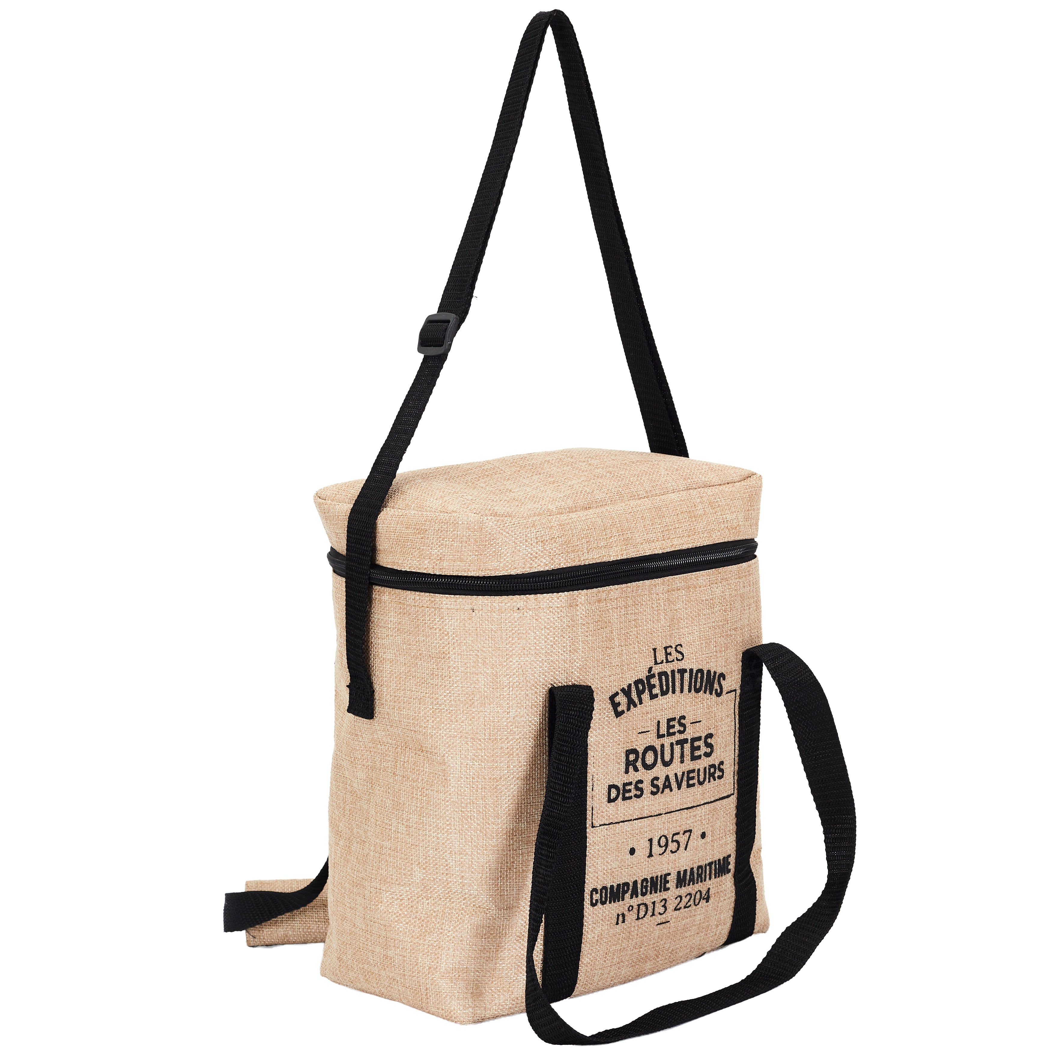 LUNCH BAG FRAICHEUR EFFET JUTE 25X14X30 9L