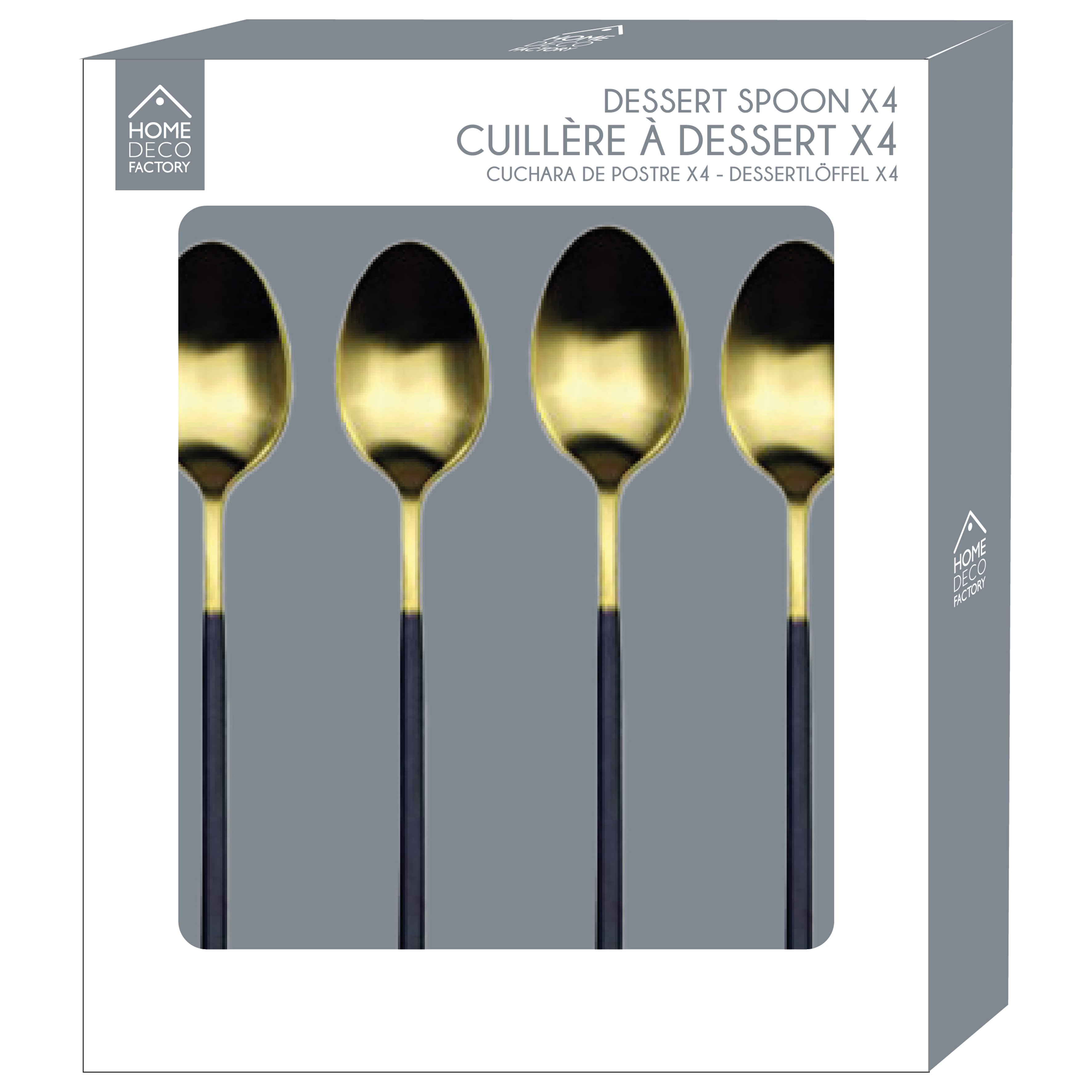 CUILLERE A DESSERT NOIR X4 CHARLOTTE
