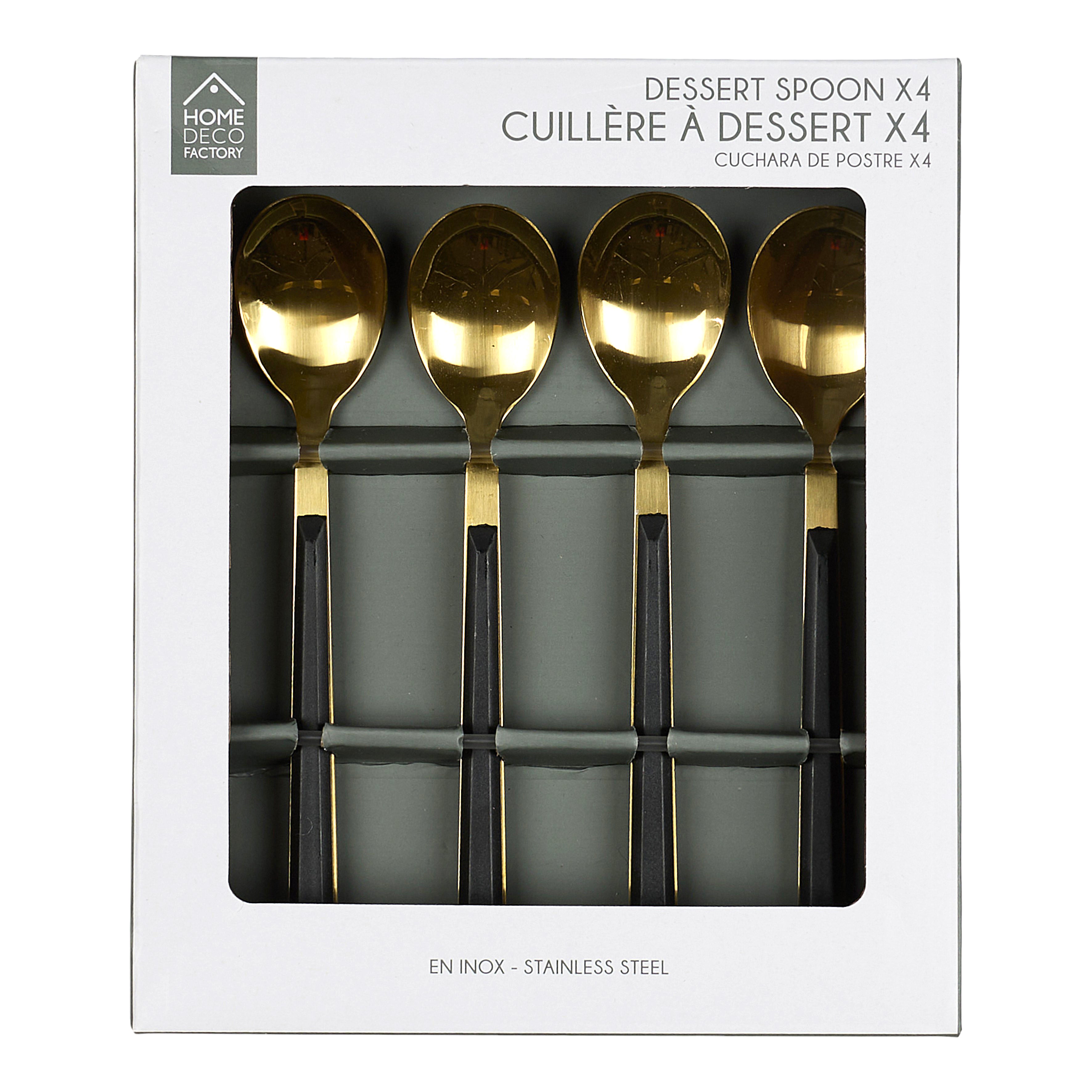 CUILLERE A DESSERT NOIR X4 CHARLOTTE