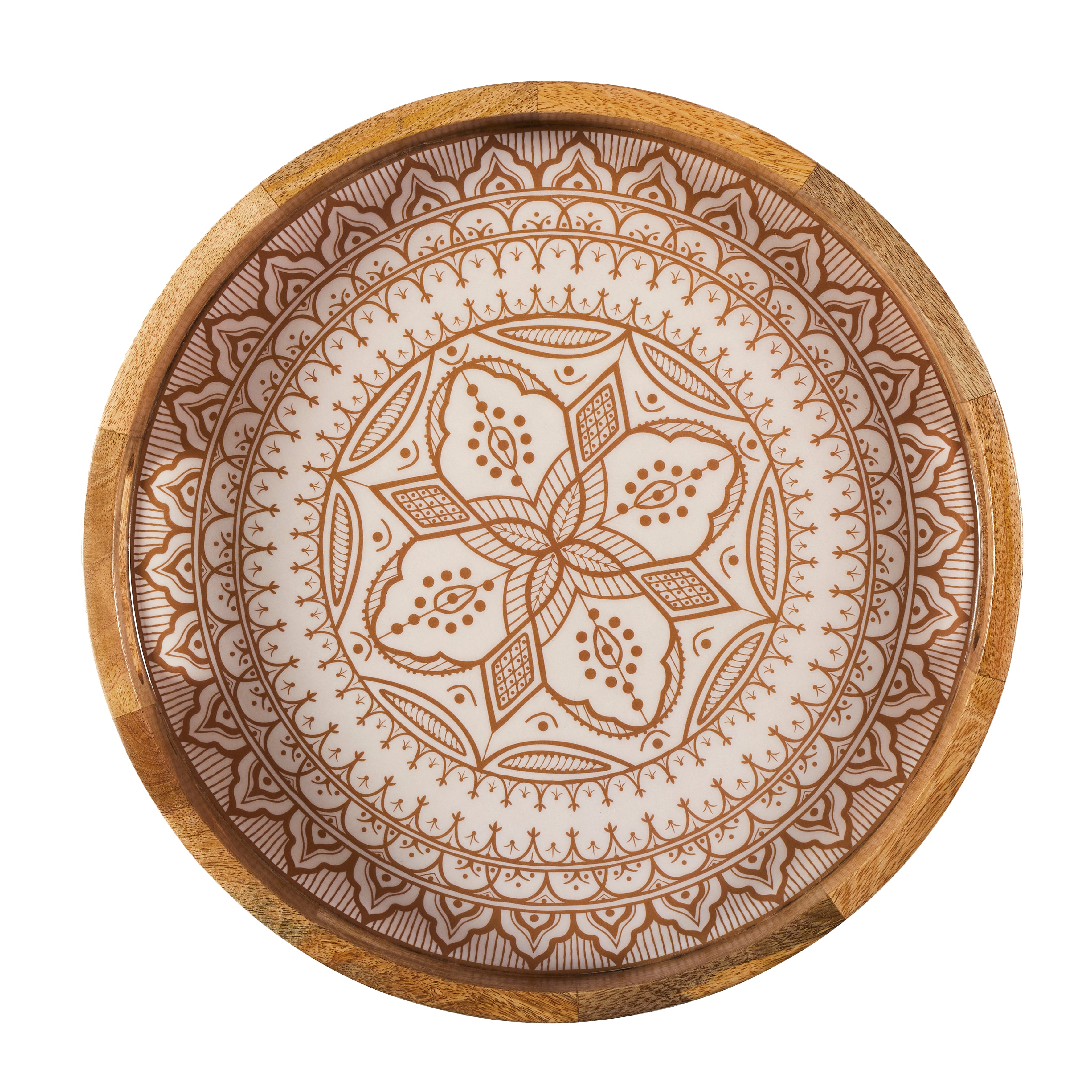 PLATEAU ROND MANGUIER DUNE TERRACOTTA D35