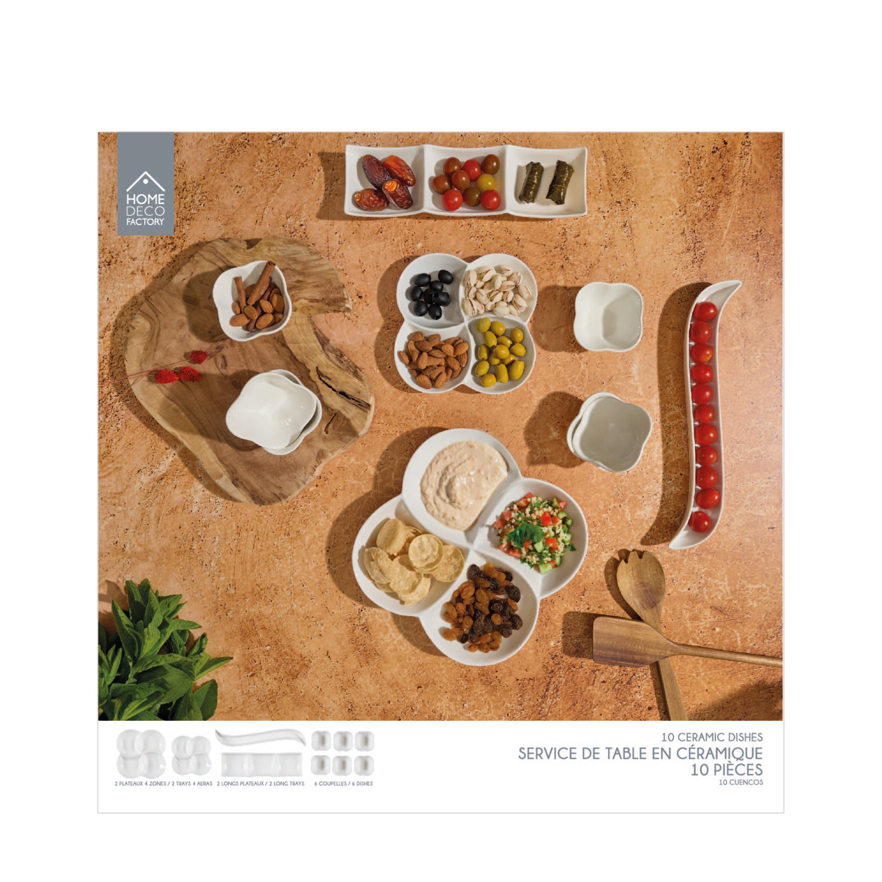 SERVICE VAISSELLES 10PCS APERITIF
