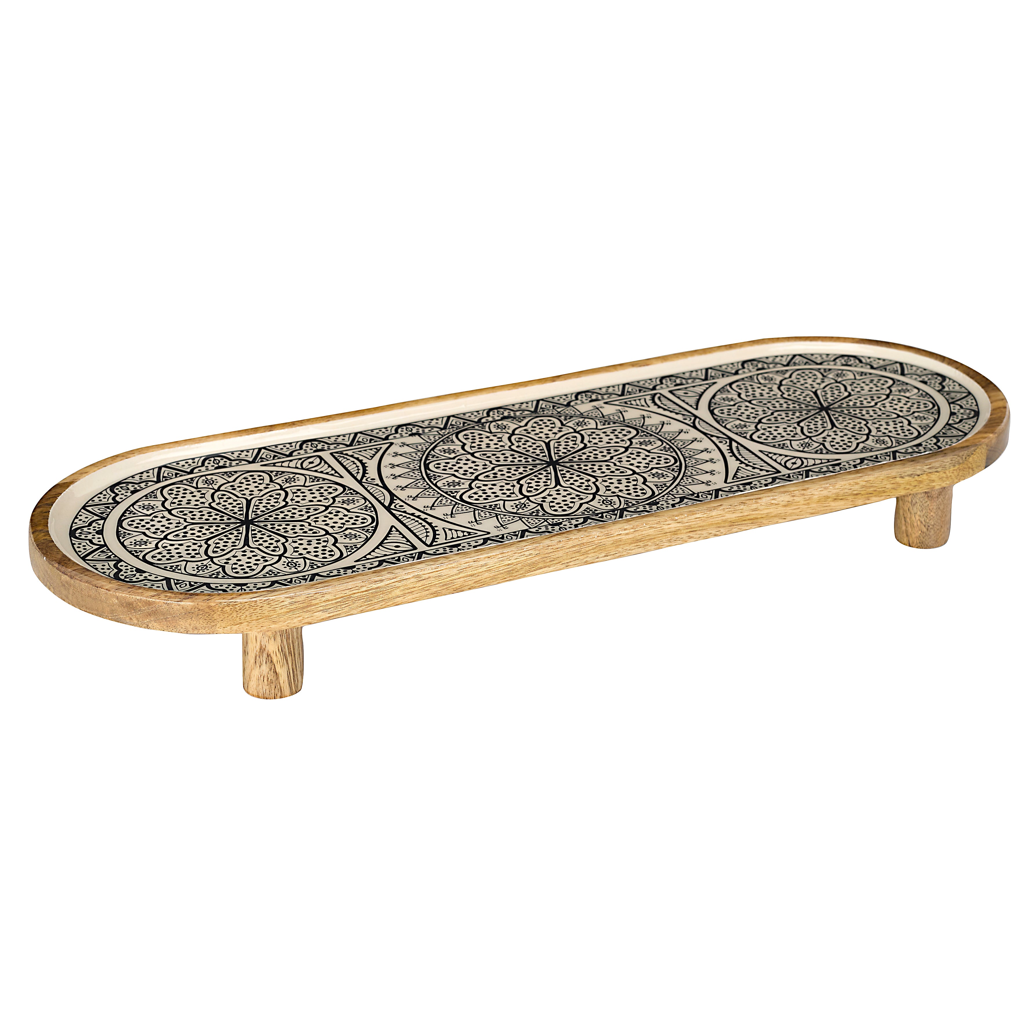 PLAT DE PRESENTATION MANGUIER DUNE NOIR 50CM