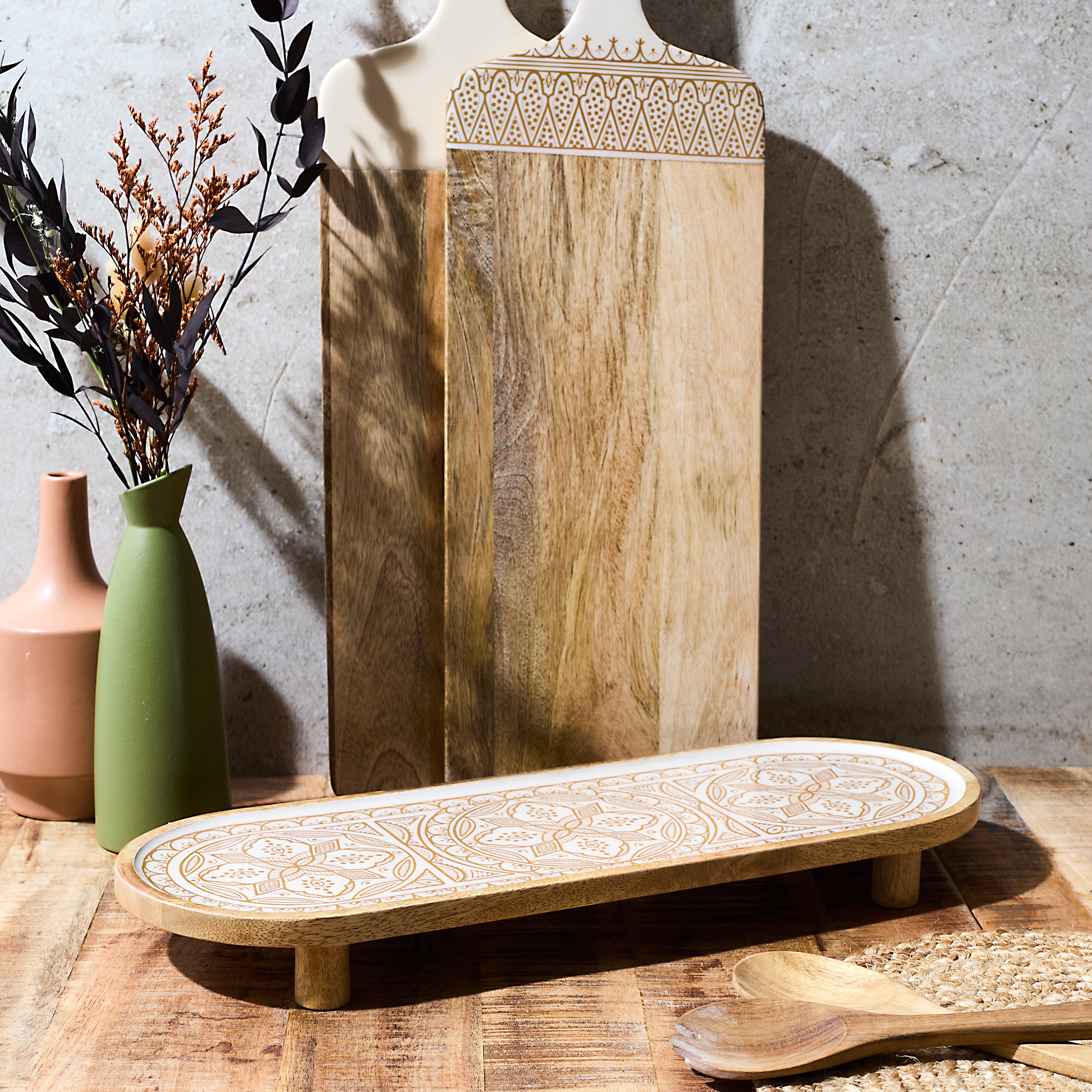 PLAT DE PRESENTATION MANGUIER DUNE TERRA 50CM