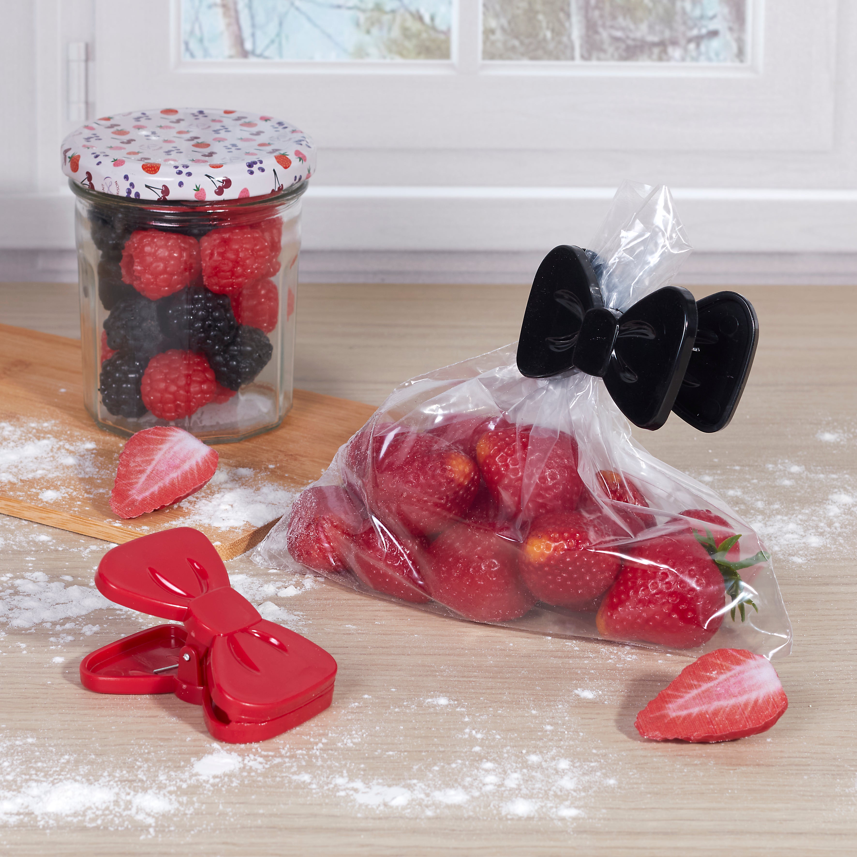 PINCE FERME SACHET EN FORME DE NOEUD X4