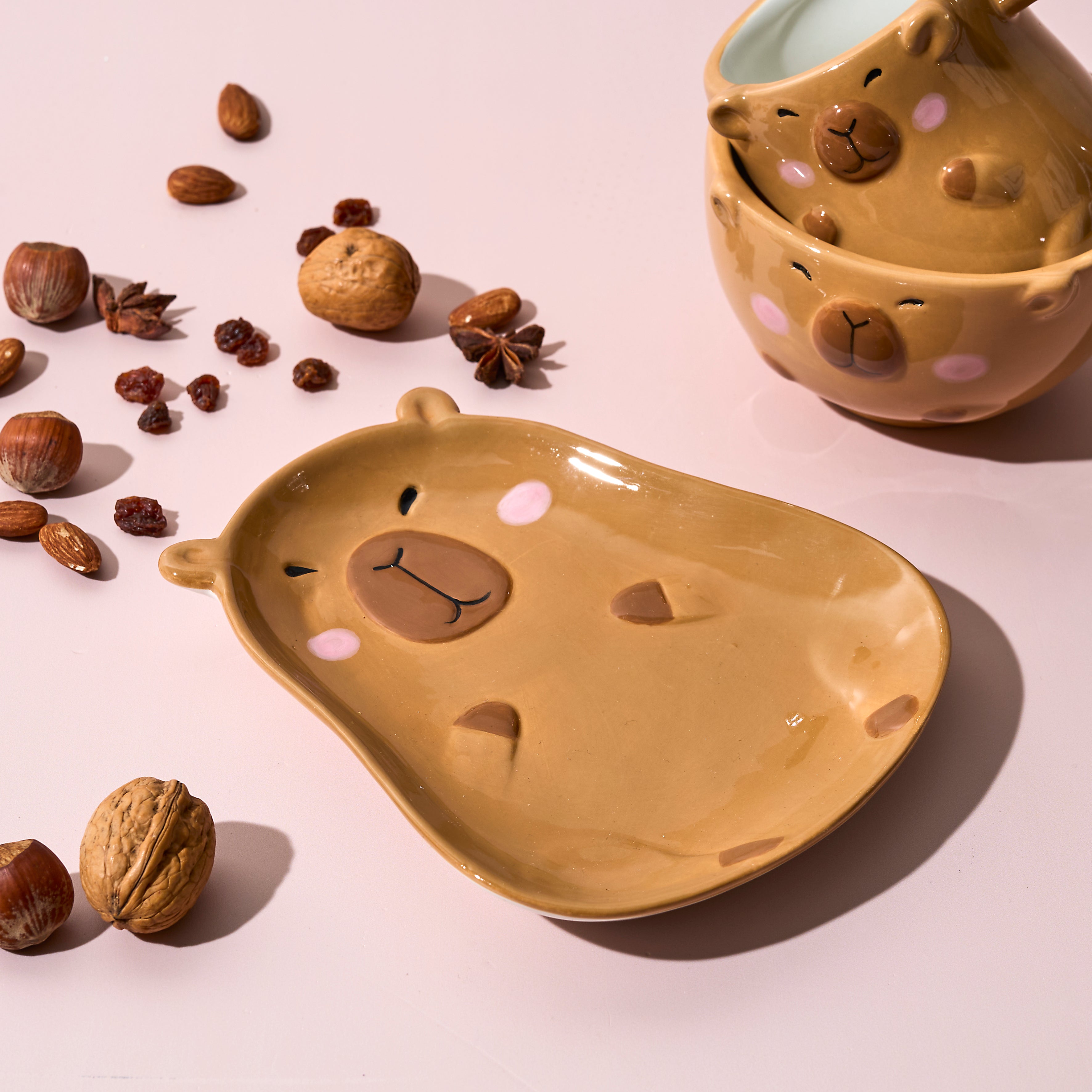 ASSIETTE CAPYBARA RELIEF - LOT DE 6