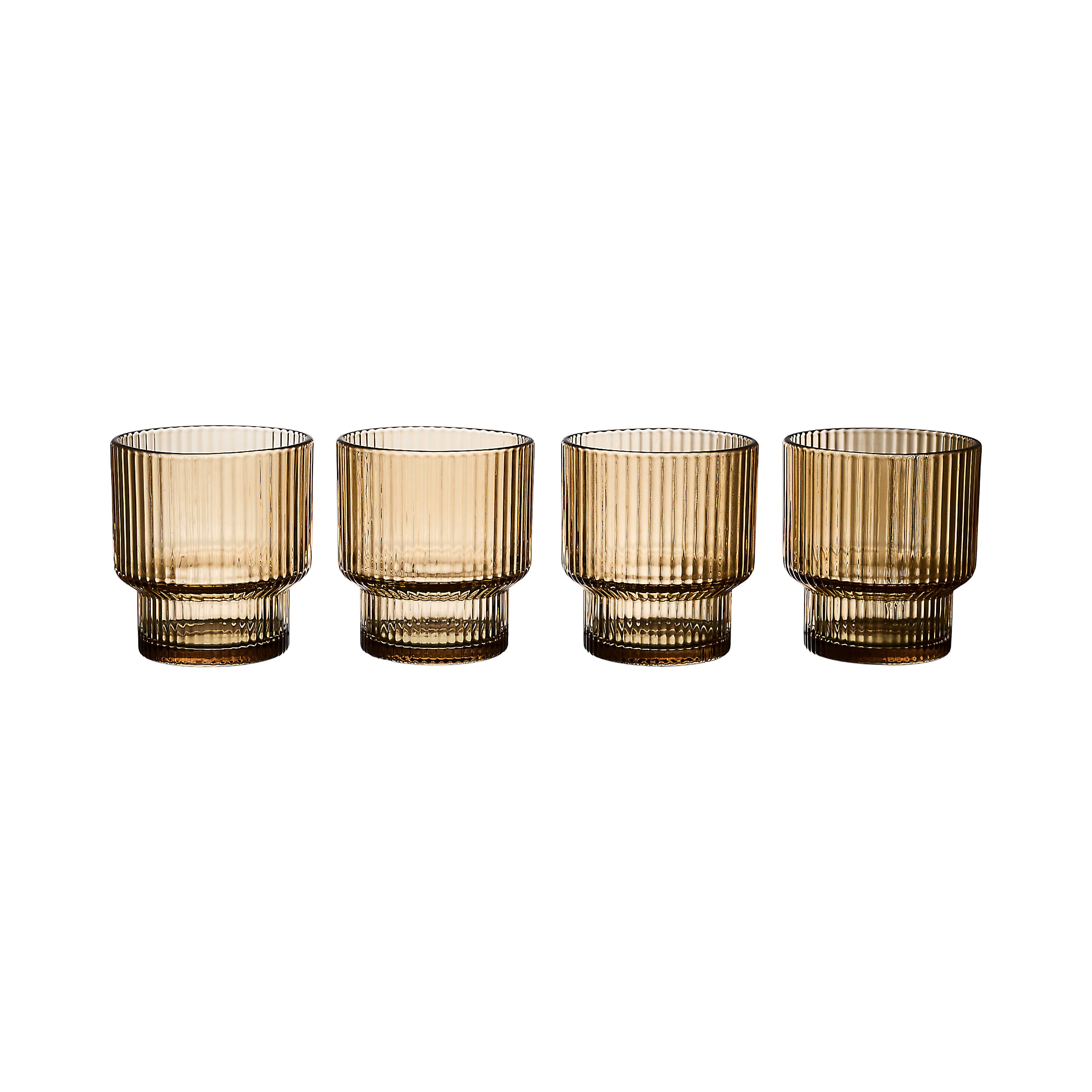 VERRE STRIE AMBRE X4 28CL