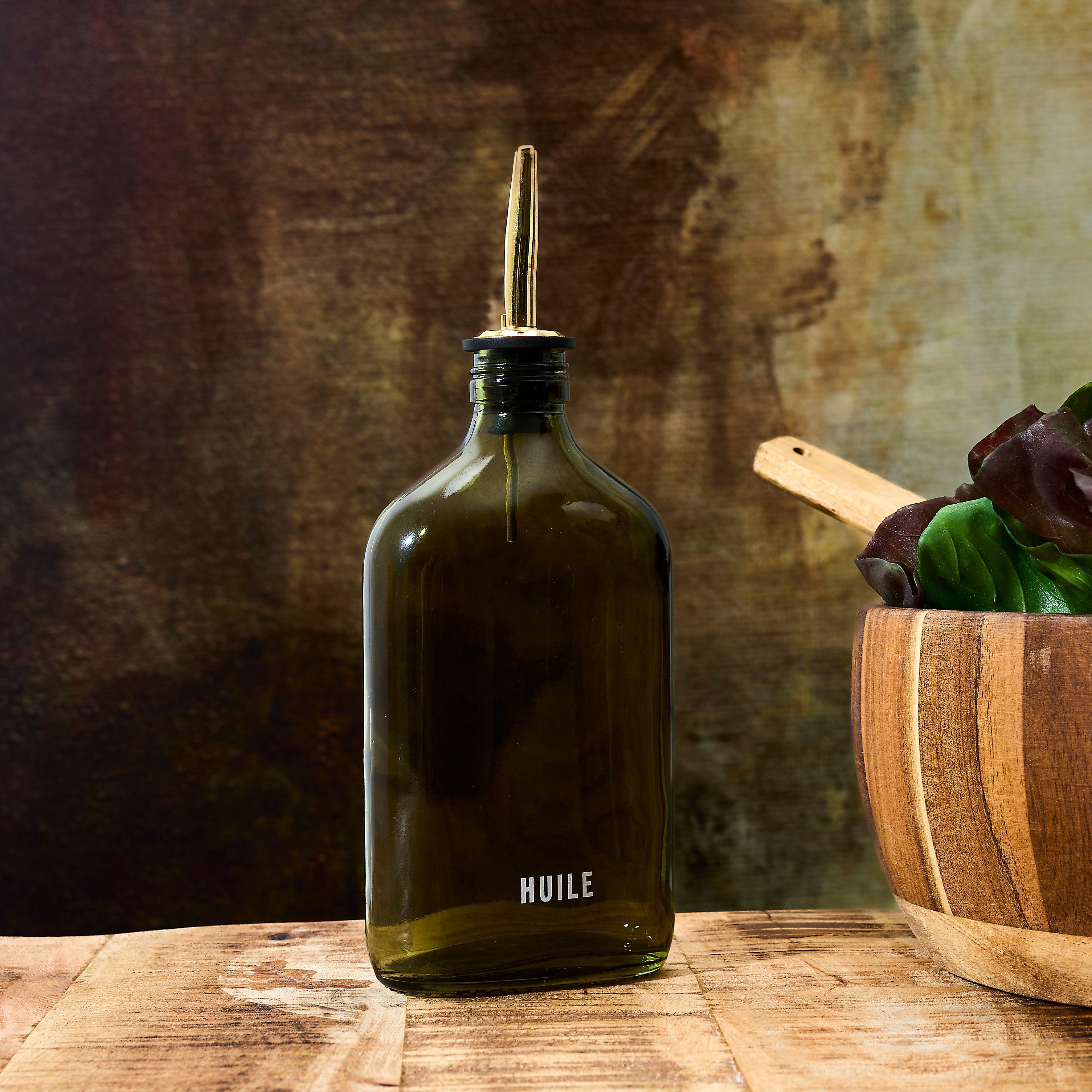 HUILIER EN VERRE AVEC BEC VERSEUR 30CL