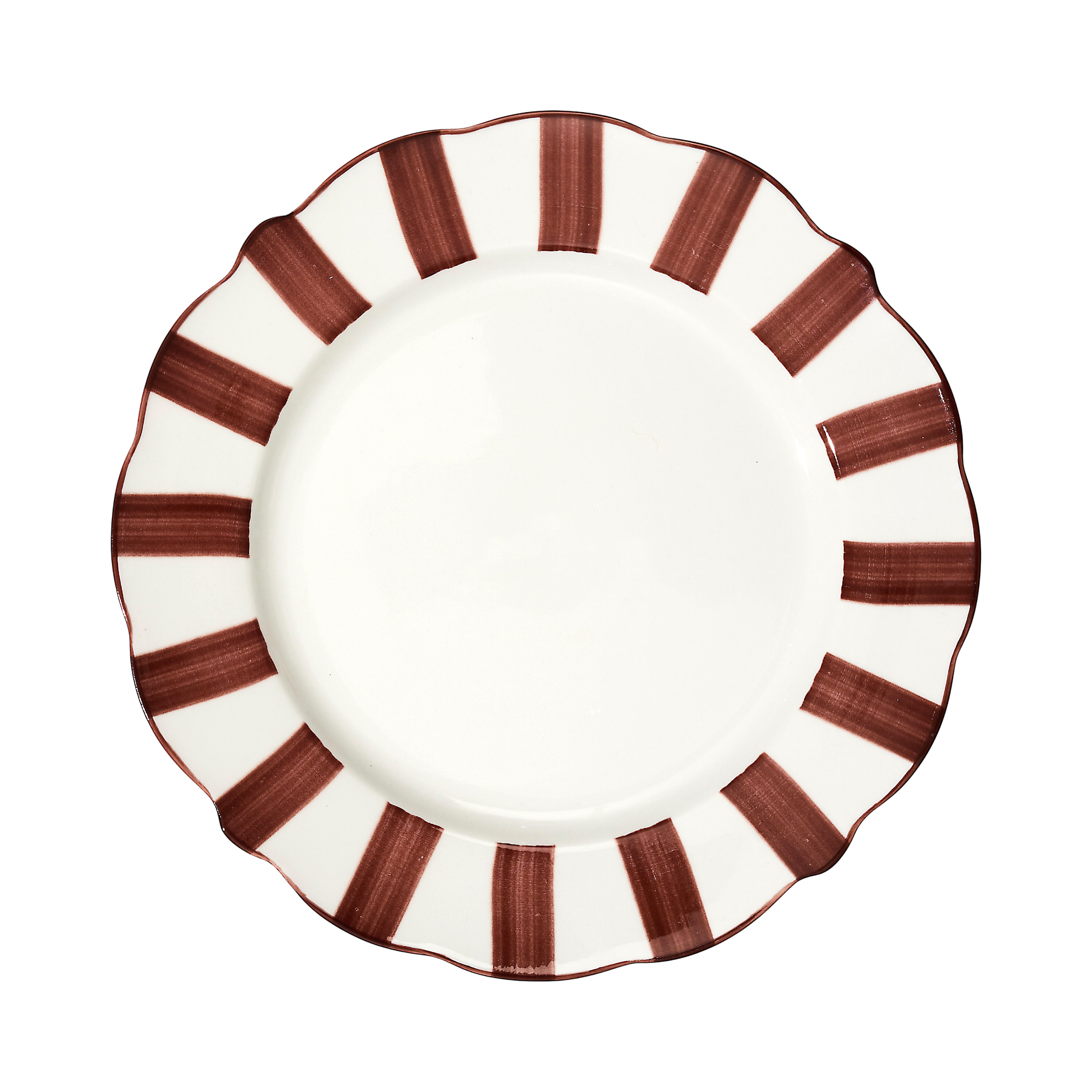 ASSIETTE CLEO BORDEAUX D26.5CM - LOT DE 6