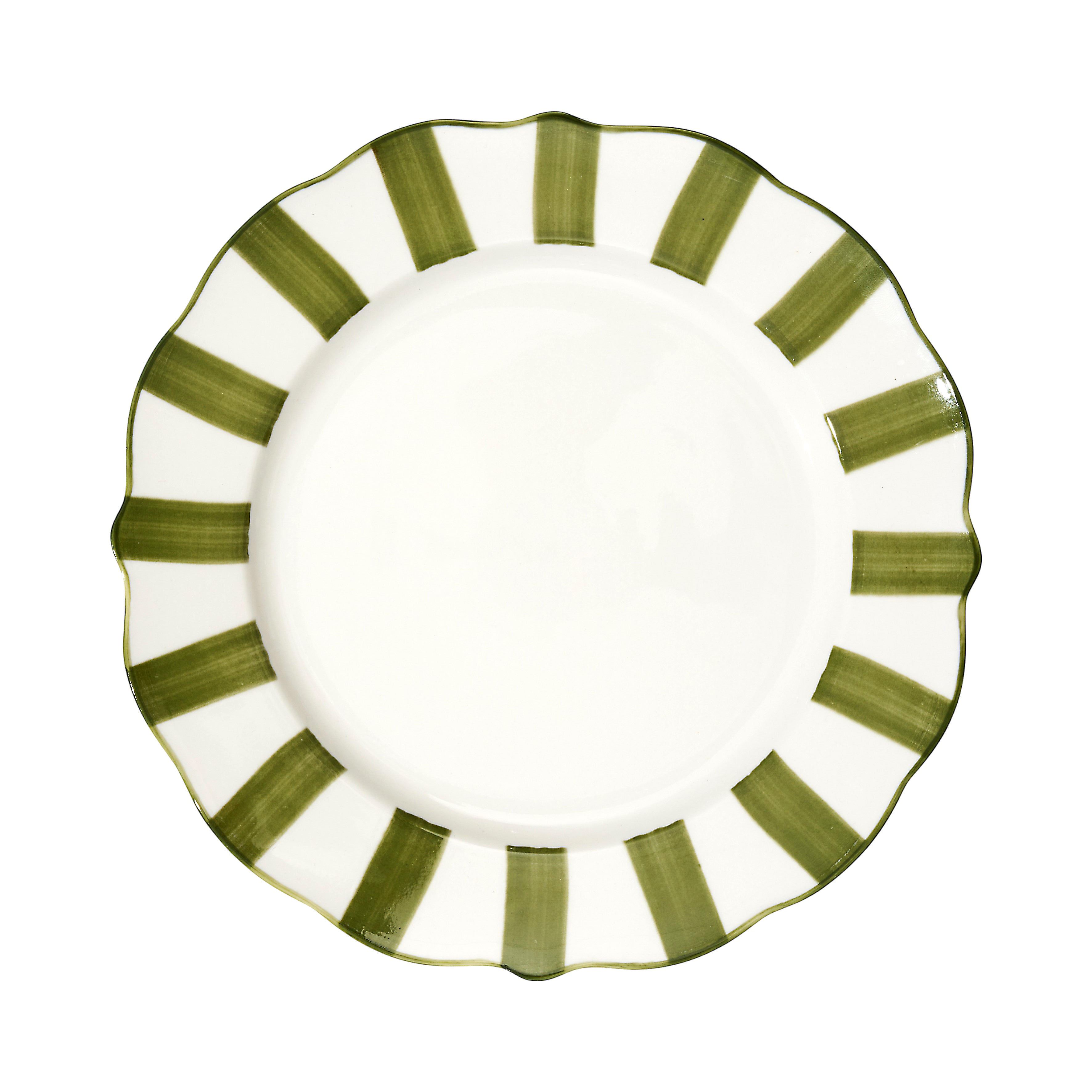 ASSIETTE CLEO VERT D26.5CM - LOT DE 6