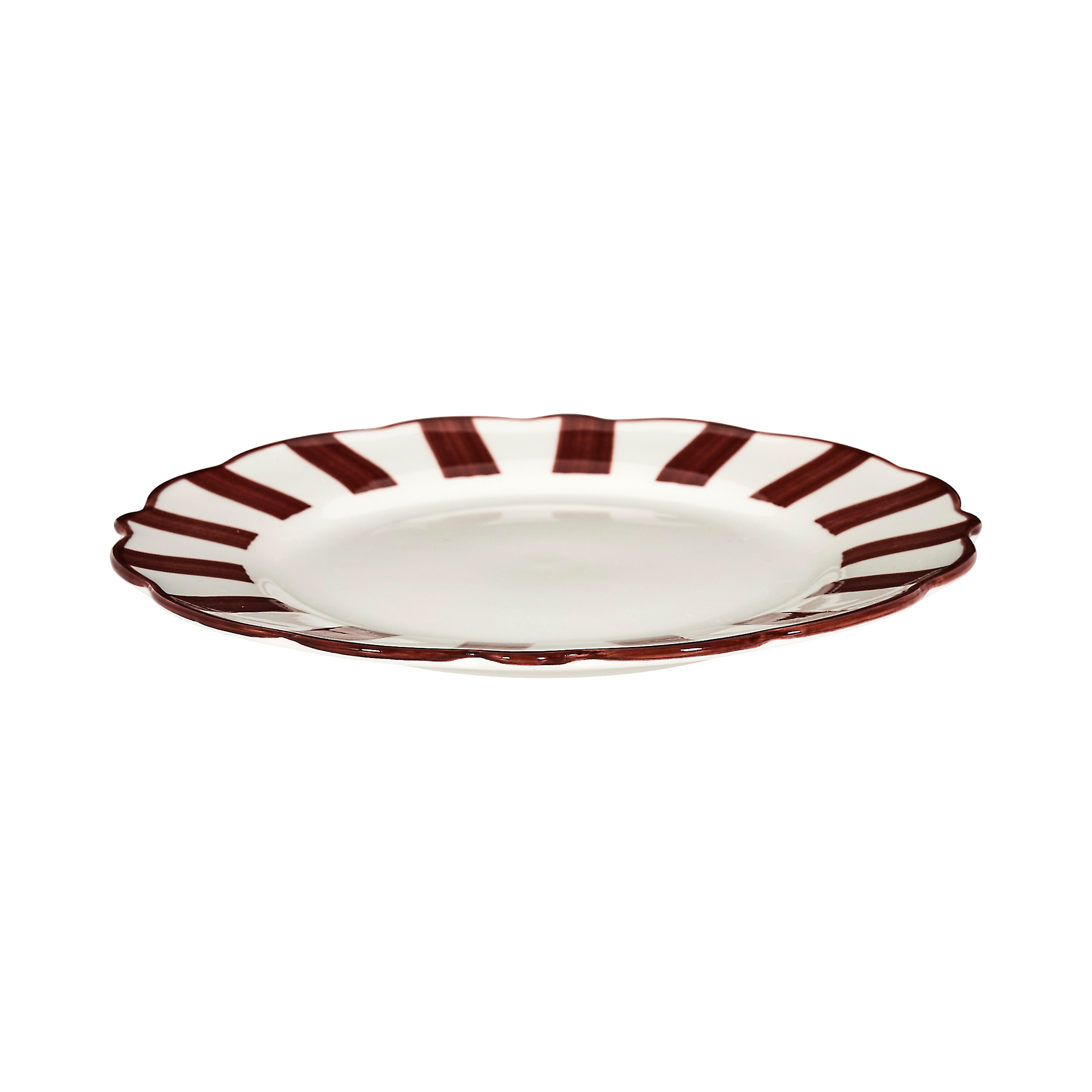 ASSIETTE CLEO BORDEAUX D19CM - LOT DE 6