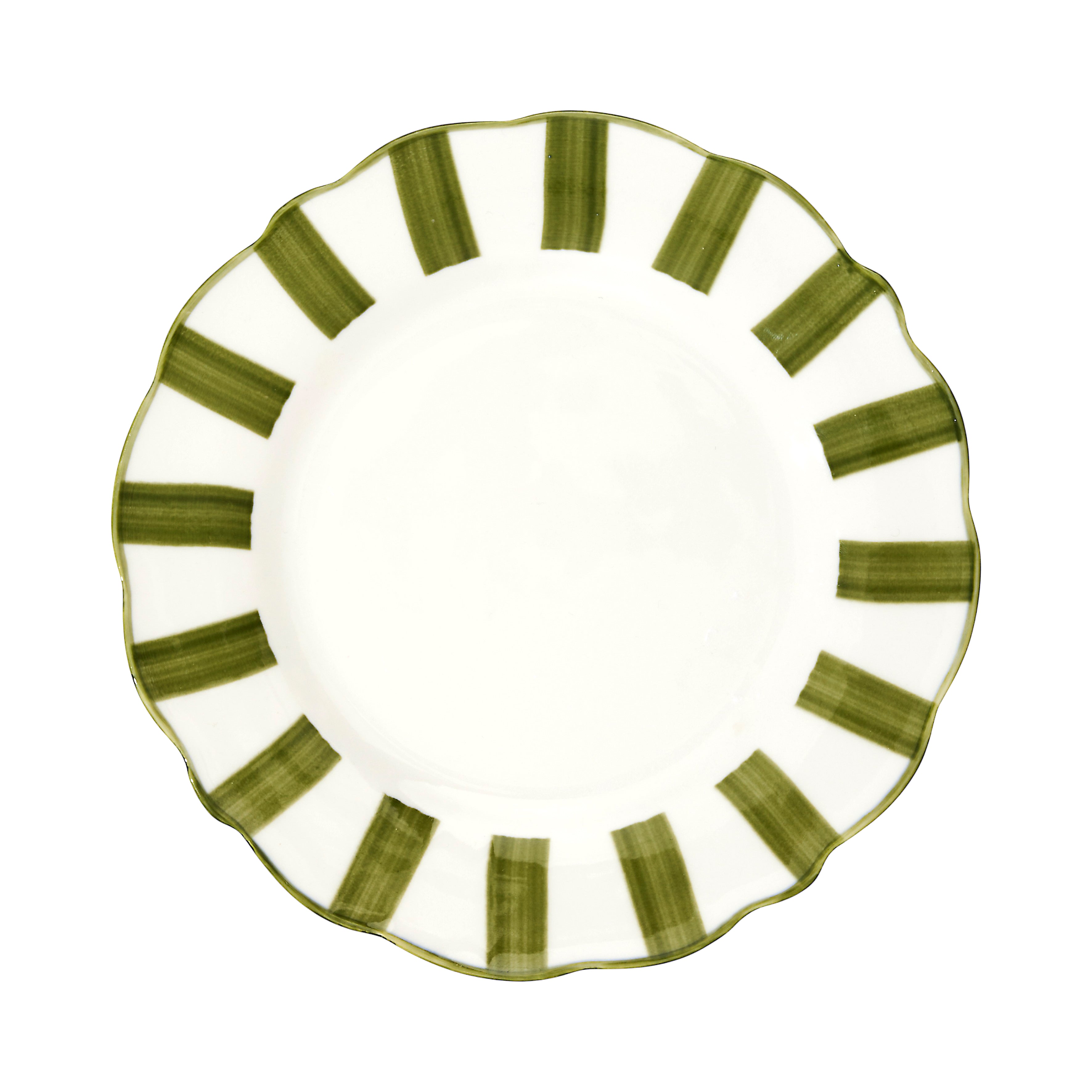 ASSIETTE CLEO VERT D19CM - LOT DE 6
