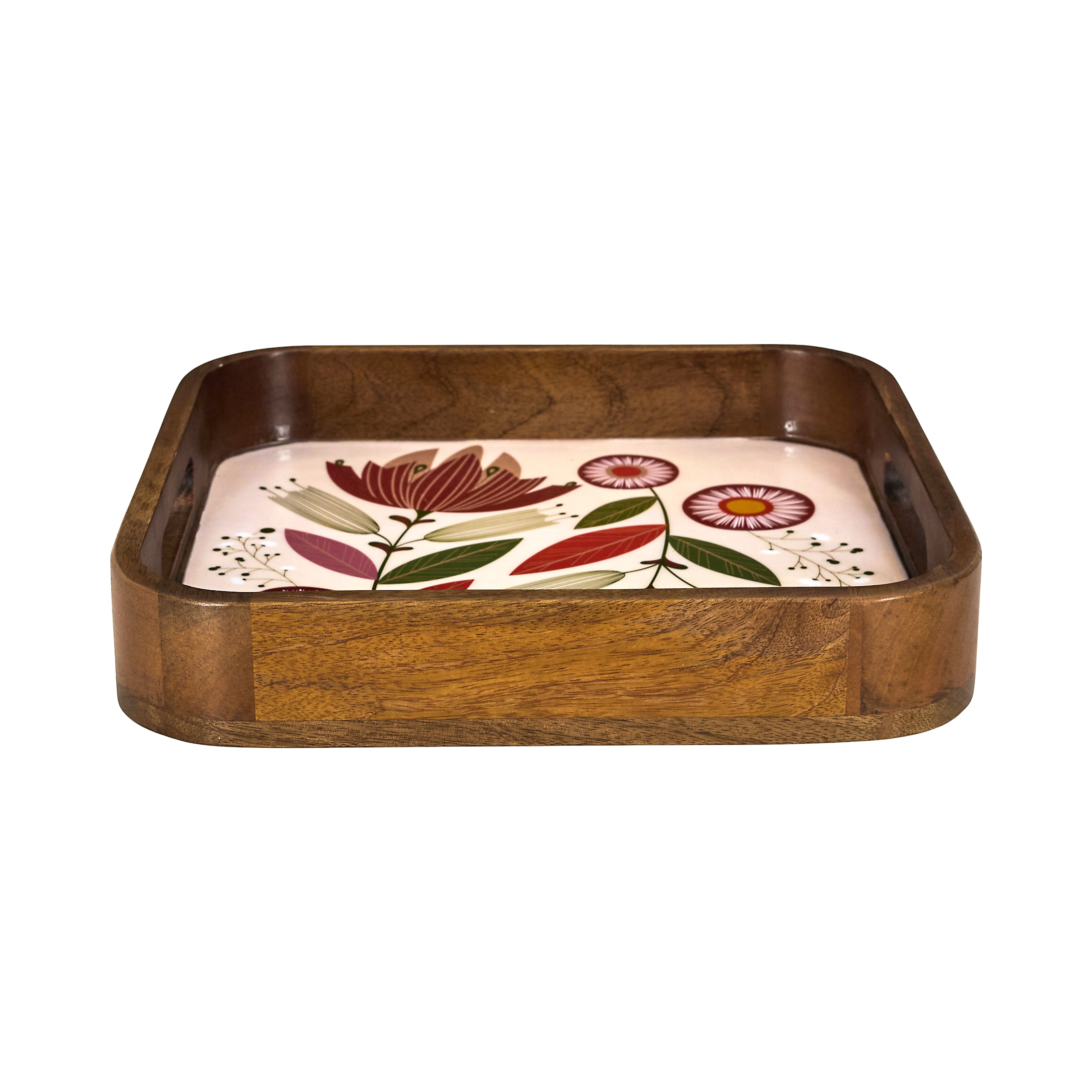 PLATEAU MANGUIER CARRE SELENA 28CM