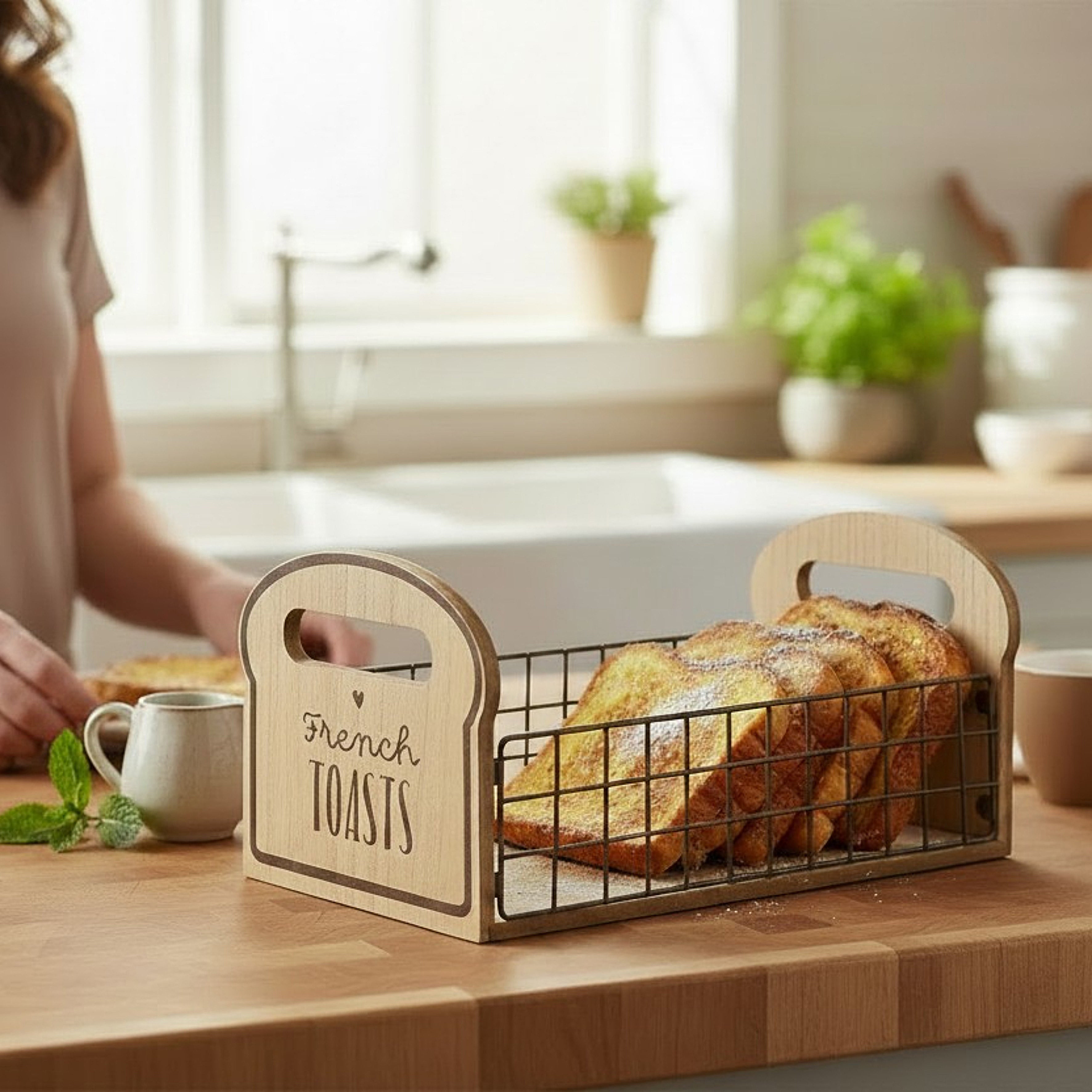 PANIER A TOAST MORNING BISTROT 30X30X10CM