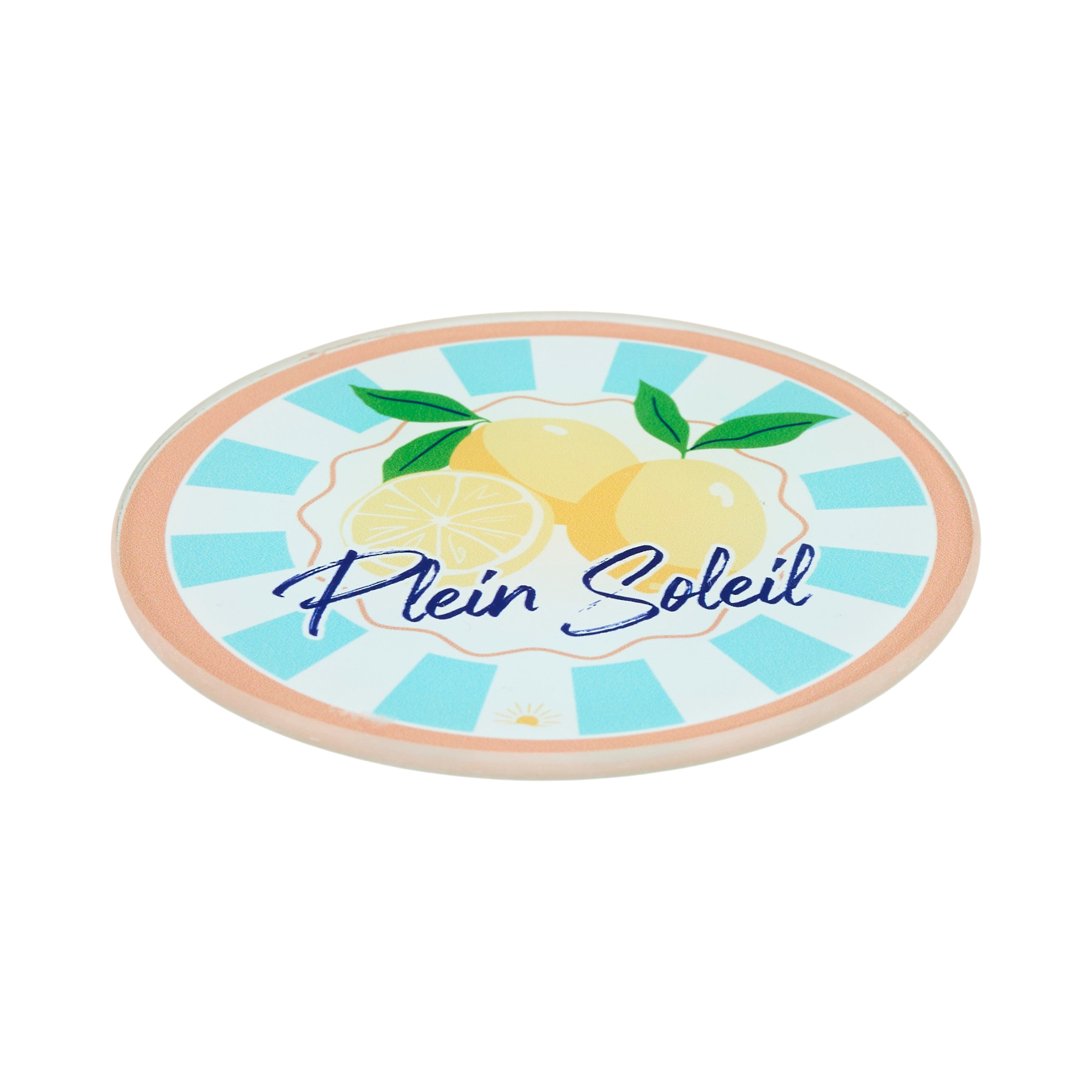 DESSOUS DE VERRE EN VERRE X4 10CM PLEIN SOLEIL