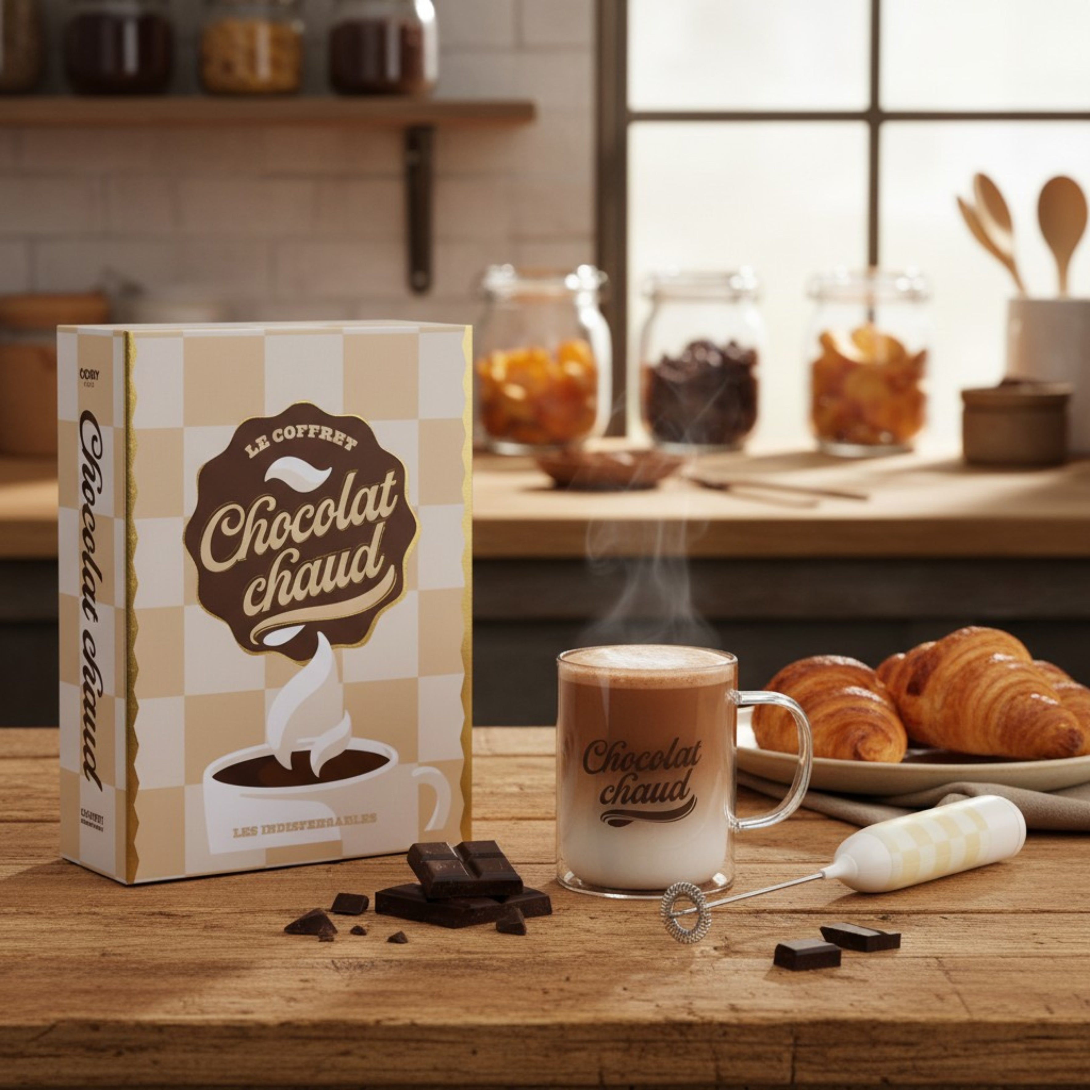 COFFRET LIVRE CHOCOLAT CHAUD 2PCS