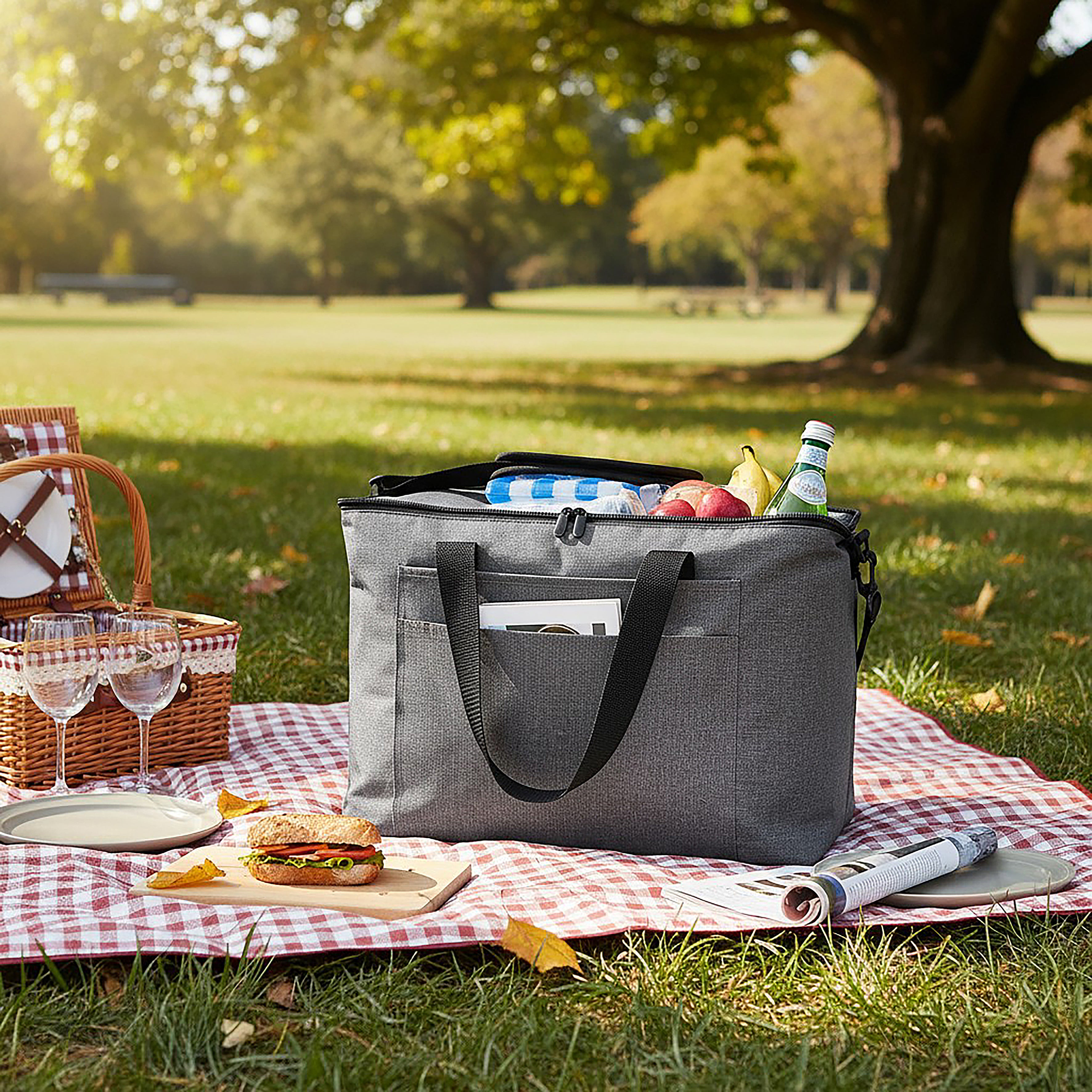 LUNCH BAG GRIS ISOTHERME 20L 39X23X30CM